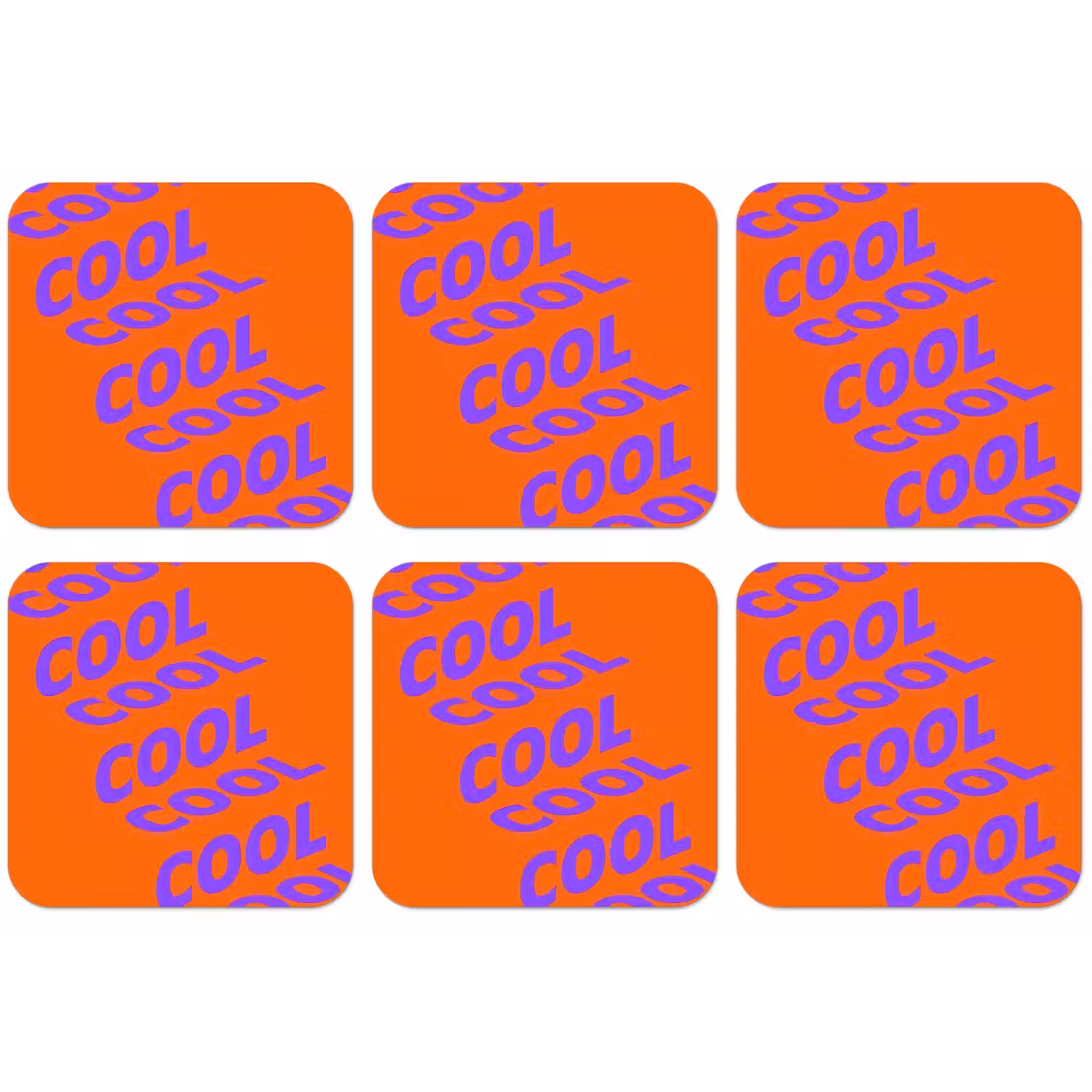 Cool - Paars - Oranje onderzetter kurk middel -zkaufland3dotto
