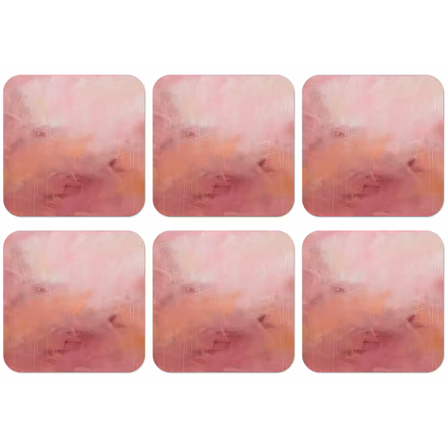 Kunst - Vloeiend - Pastel - Abstract onderzetter kurk middel -zkaufland3dotto