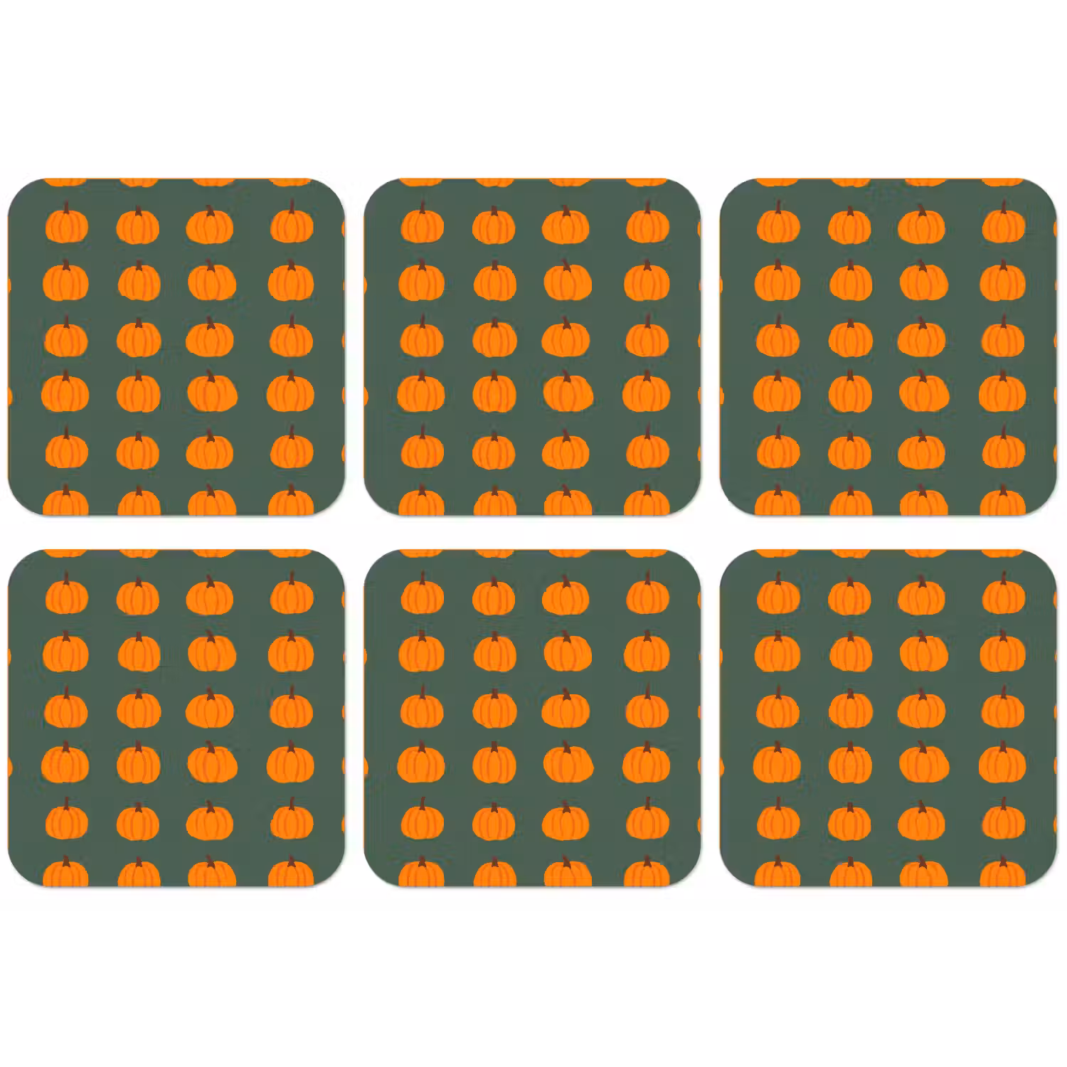 Pompoen - Patroon - Oranje onderzetter kurk middel 366 -zkaufland3dotto