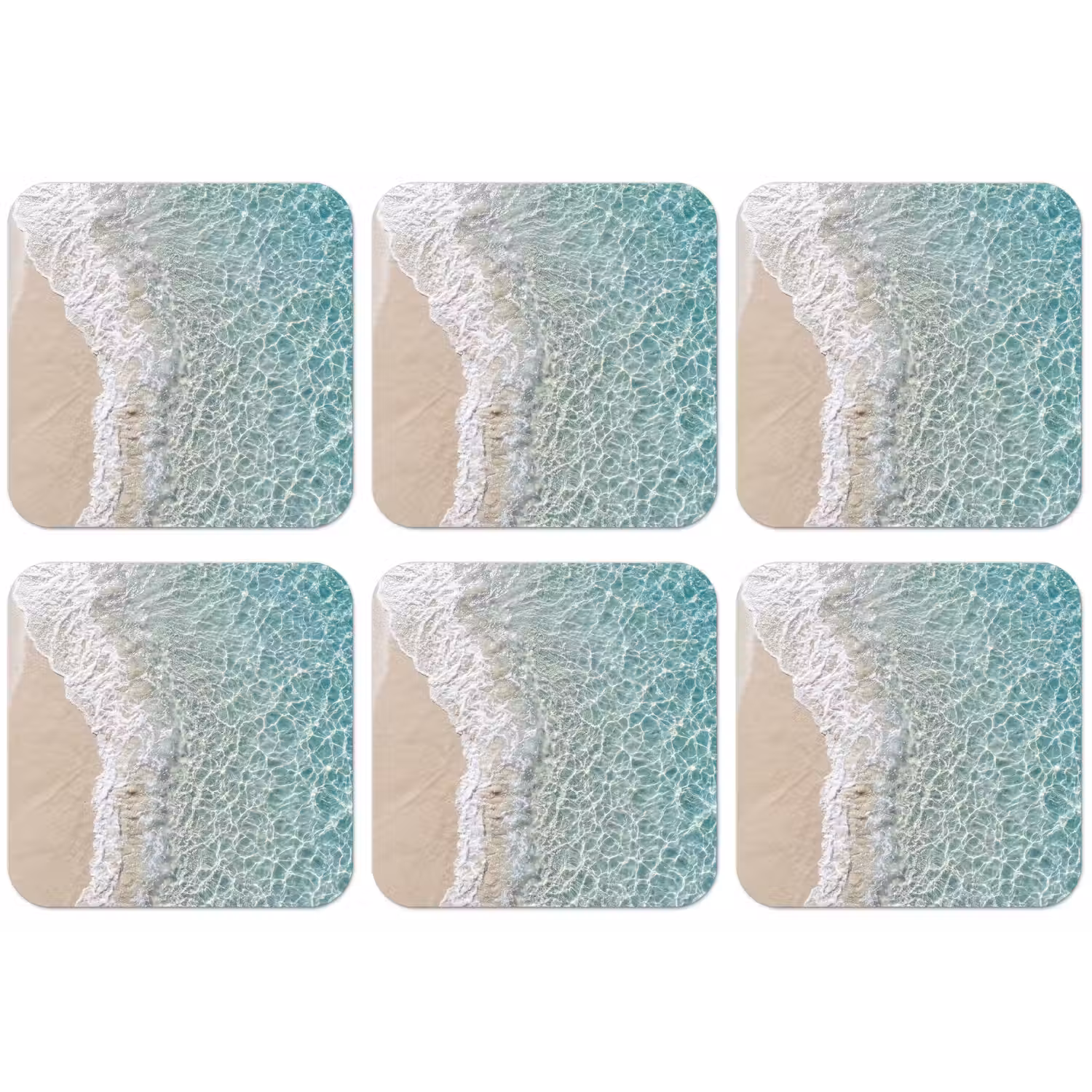Kust - Zand - Blauw onderzetter kurk middel -zkaufland3dotto