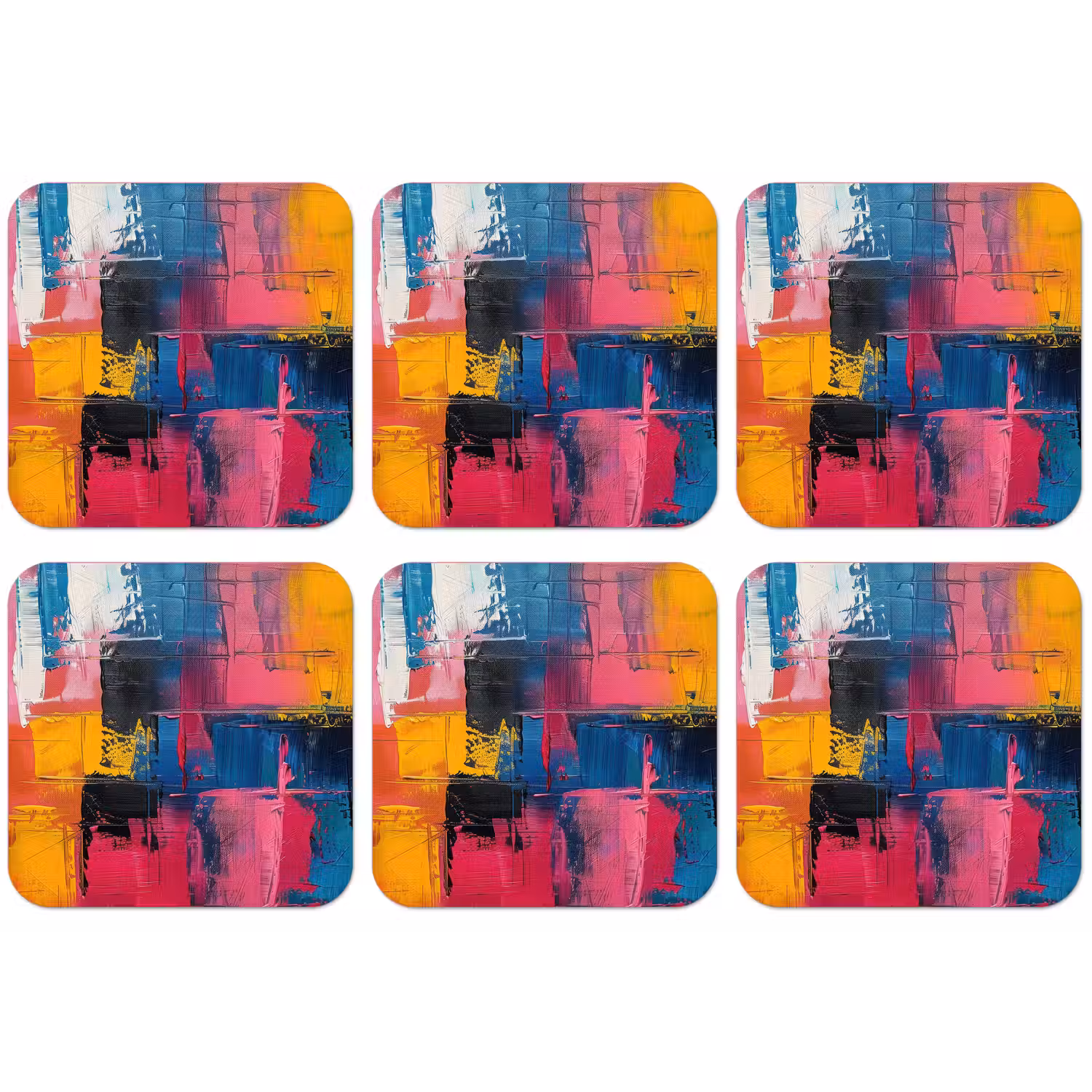 Verflook - Kunst - Modern - Abstract onderzetter kurk middel -zkaufland3dotto