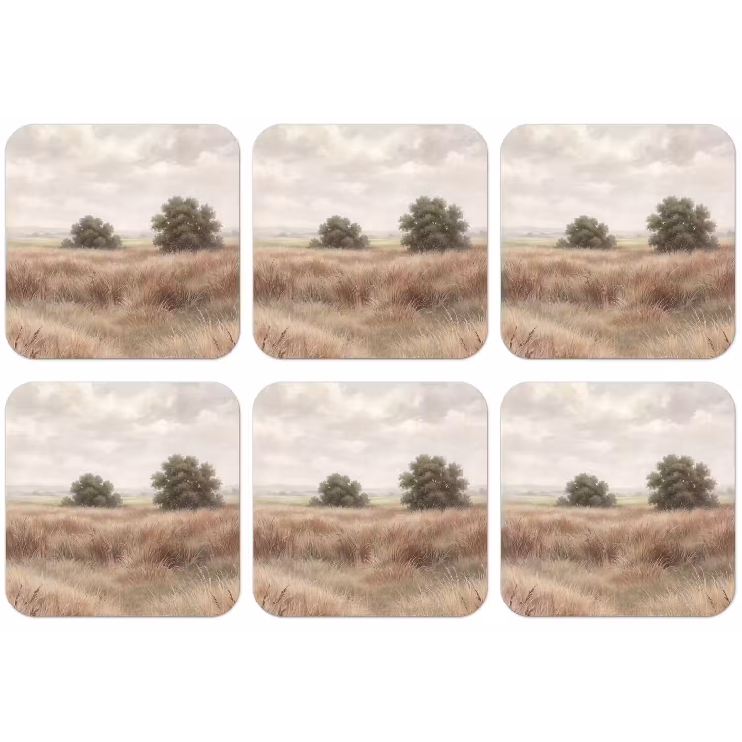 Landschap - Minimalistisch - Beige onderzetter kurk middel -zkaufland3dotto
