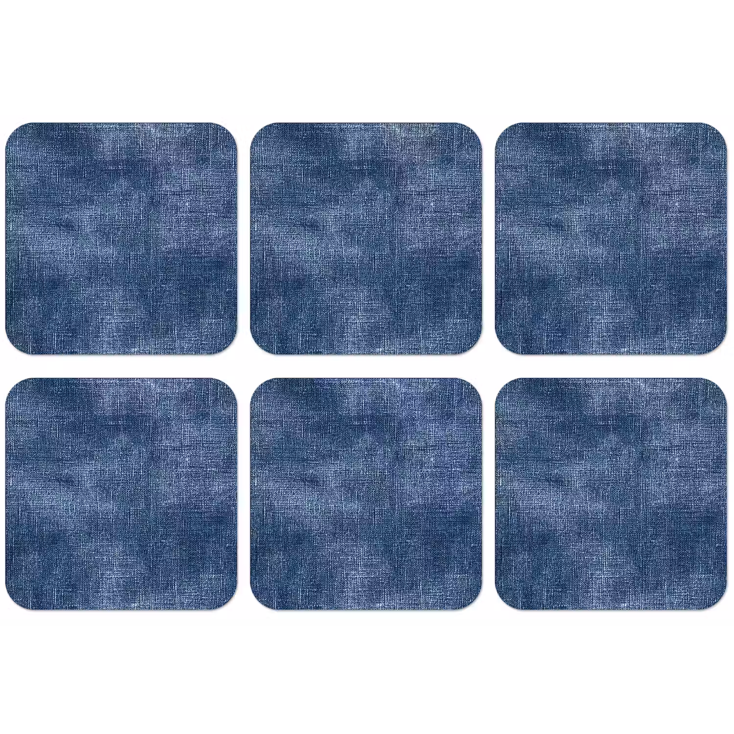 Linnen - Textuur - Patroon - Denim - Rustiek onderzetter kurk middel 366 -zkaufland3dotto