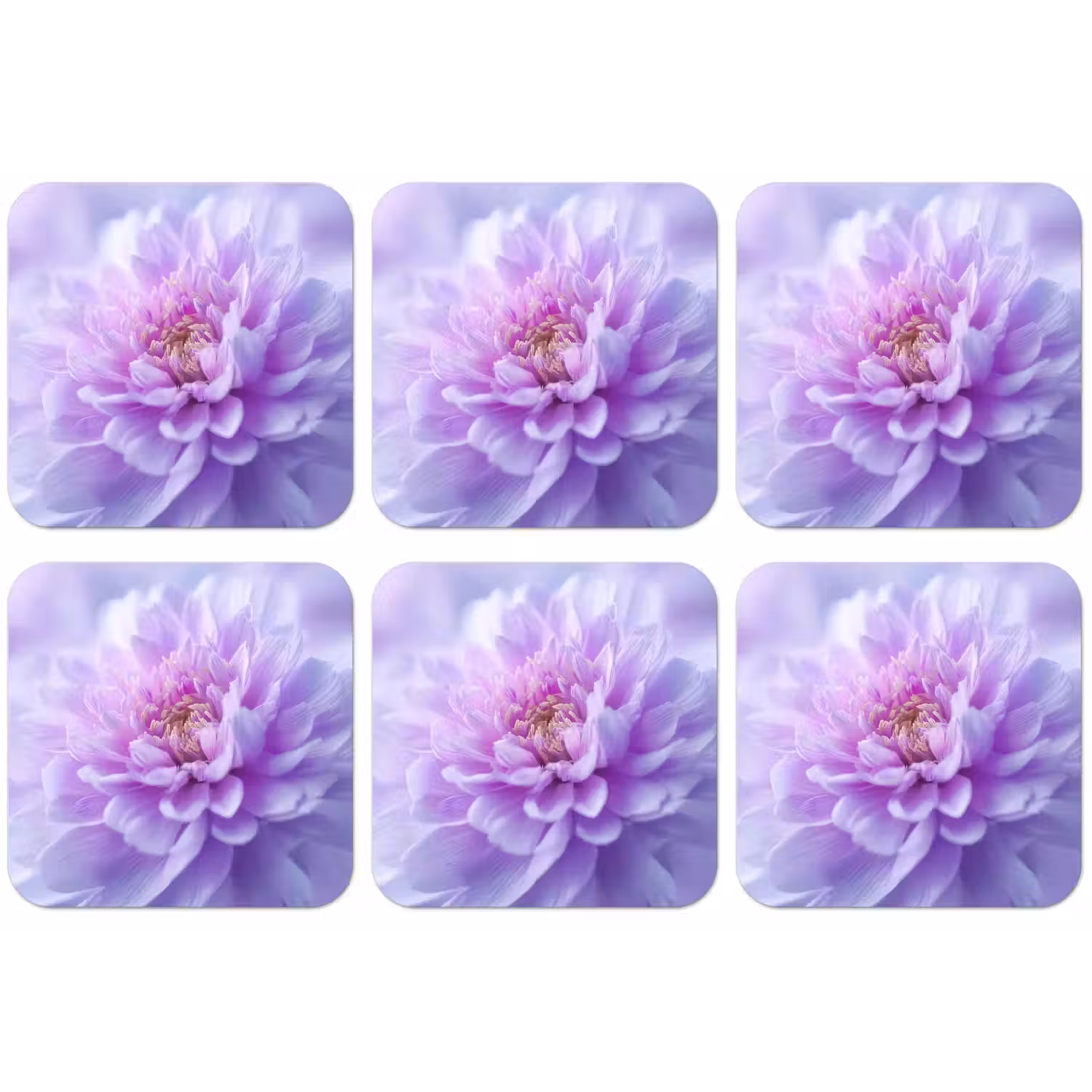 Paars - Dahlia - Dromerig onderzetter kurk middel -zkaufland3dotto