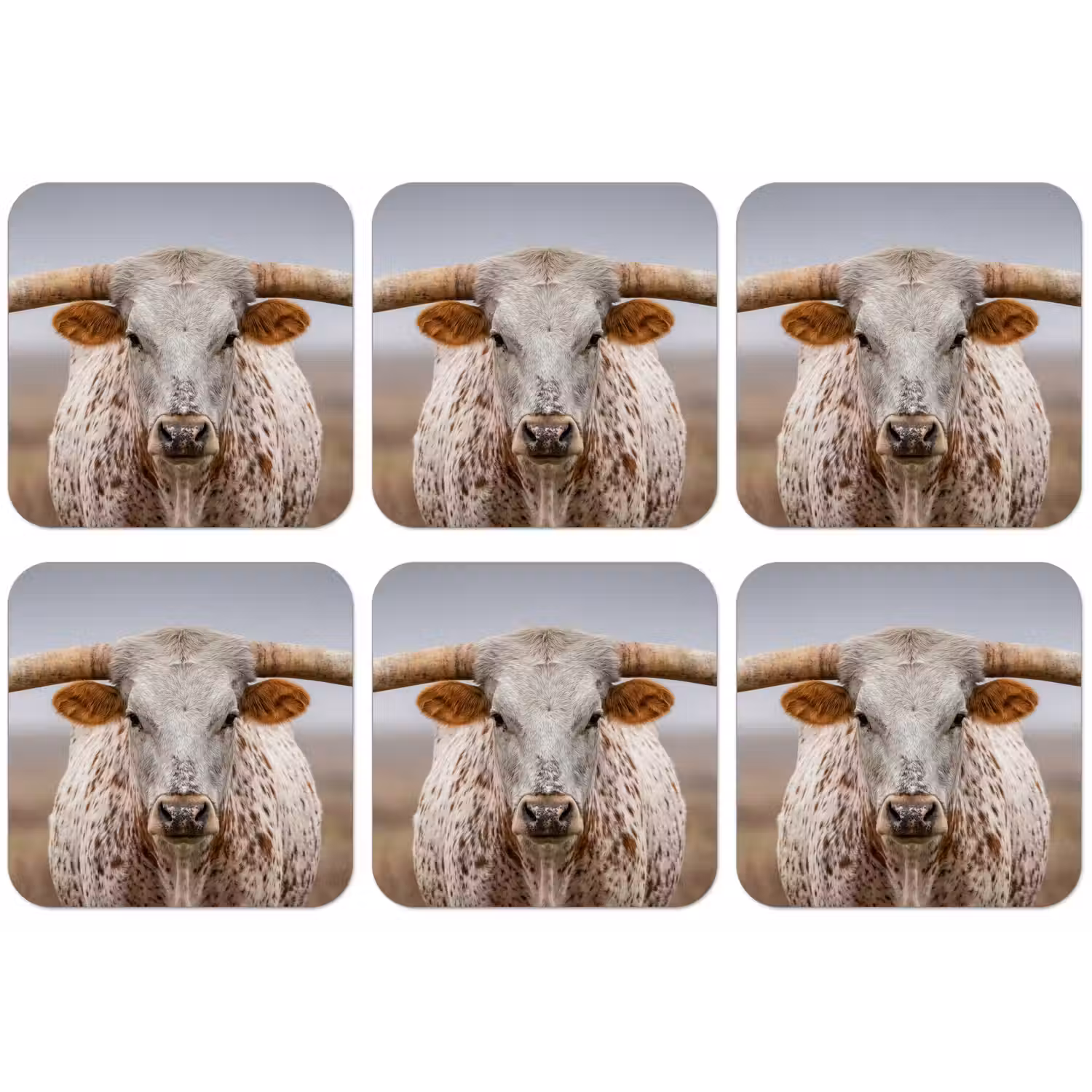 Longhorn - Grasveld - Dier onderzetter kurk middel -zkaufland3dotto