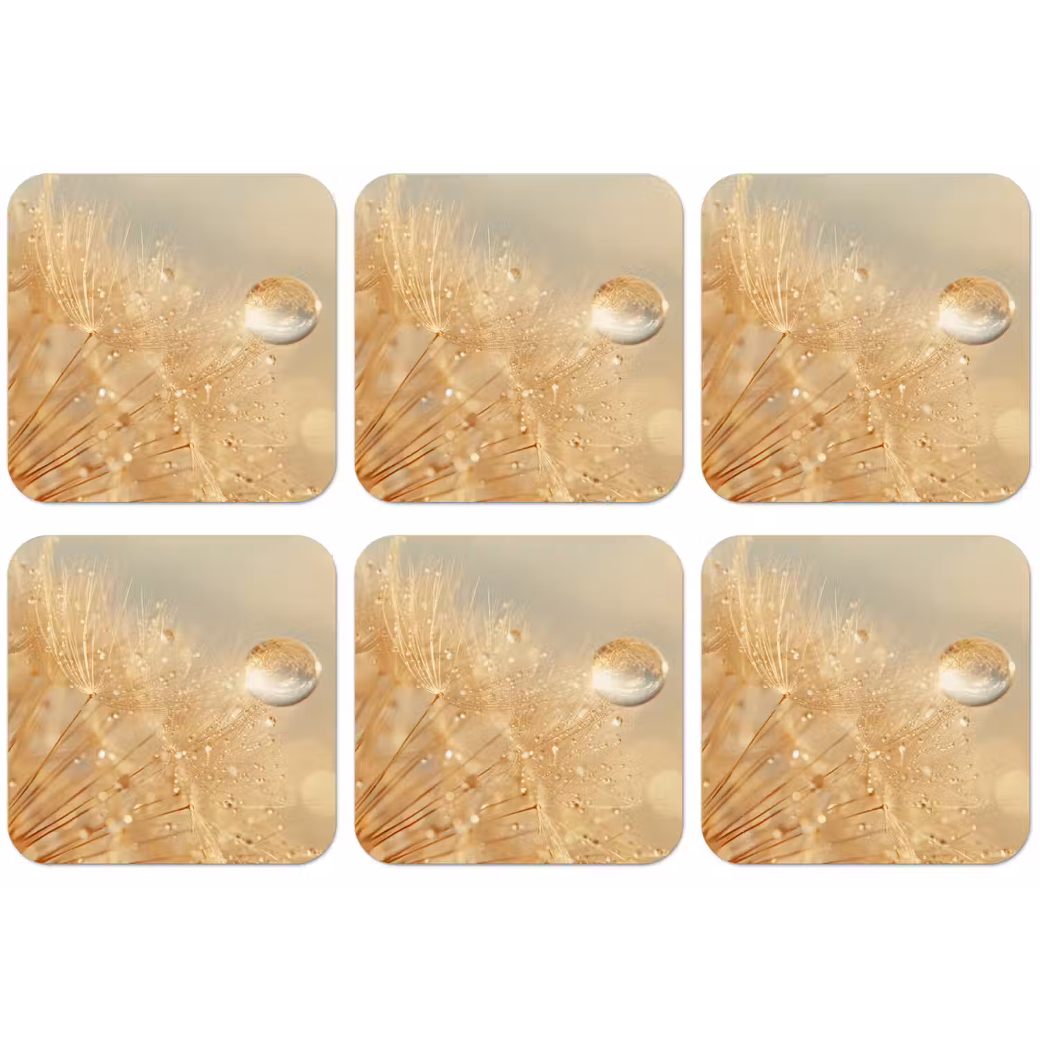 Paardenbloem - Water - Natuur - Planten - Modern onderzetter kurk middel -zkaufland3dotto