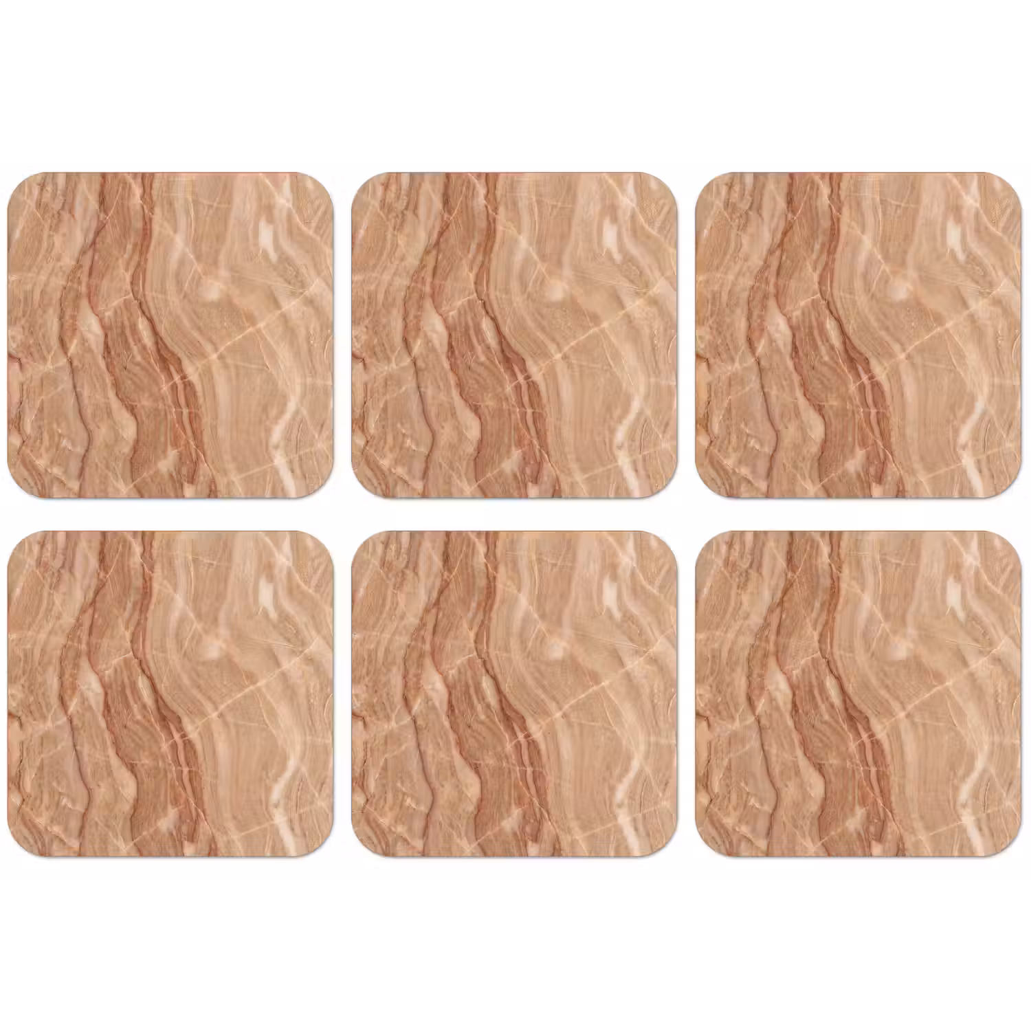 Marmer - Ader - Natuur - Abstract - Beige onderzetter kurk middel -zkaufland3dotto