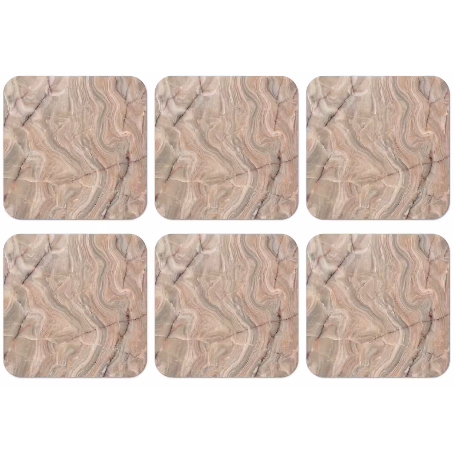 Marmer - Patroon - Abstract - Beige - Groen onderzetter kurk middel -zkaufland3dotto