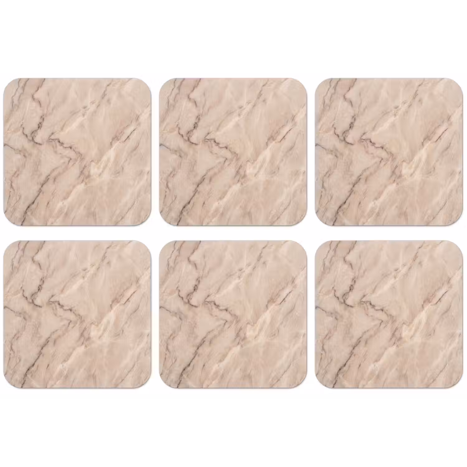 Marmer - Patroon - Abstract - Modern - Beige onderzetter kurk middel -zkaufland3dotto
