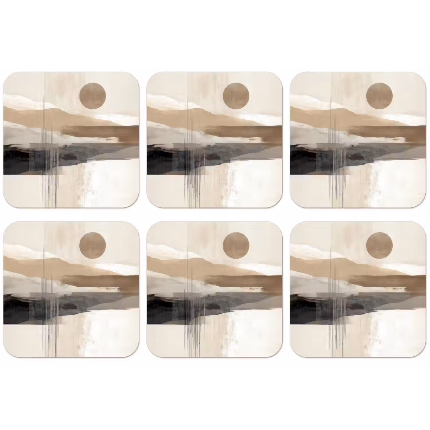 Minimalistisch - Landschap - Dimensie onderzetter kurk middel -zkaufland3dotto