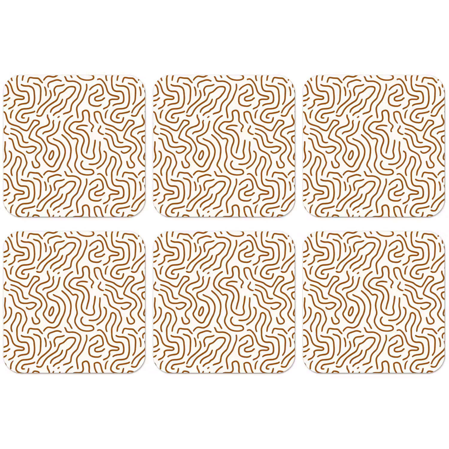 Minimalistisch - Patroon - Terracotta onderzetter kurk middel 366 -zkaufland3dotto