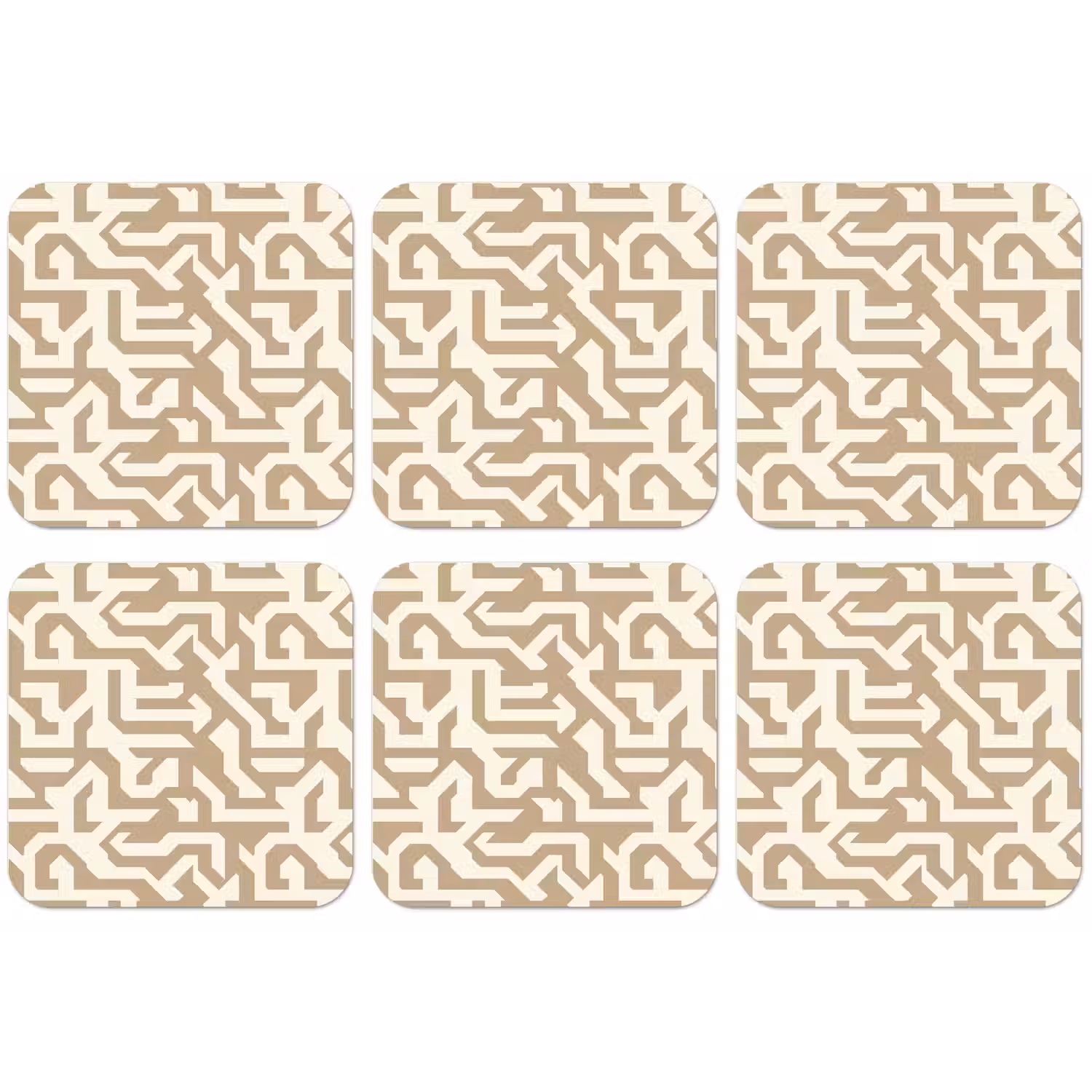 Modern - Abstract - Beige onderzetter kurk middel 366 -zkaufland3dotto