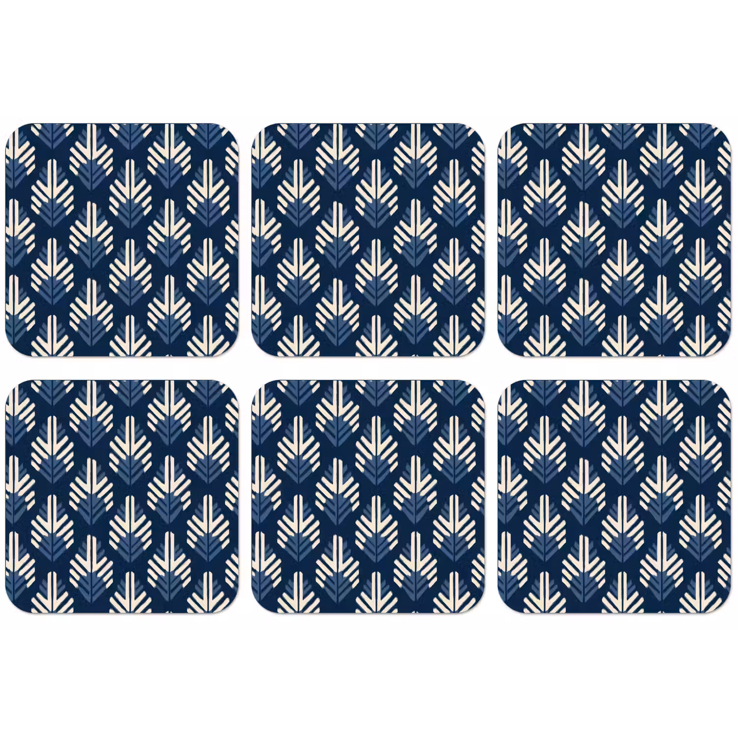 Modern - Patroon - Blauw onderzetter kurk middel 366 -zkaufland3dotto