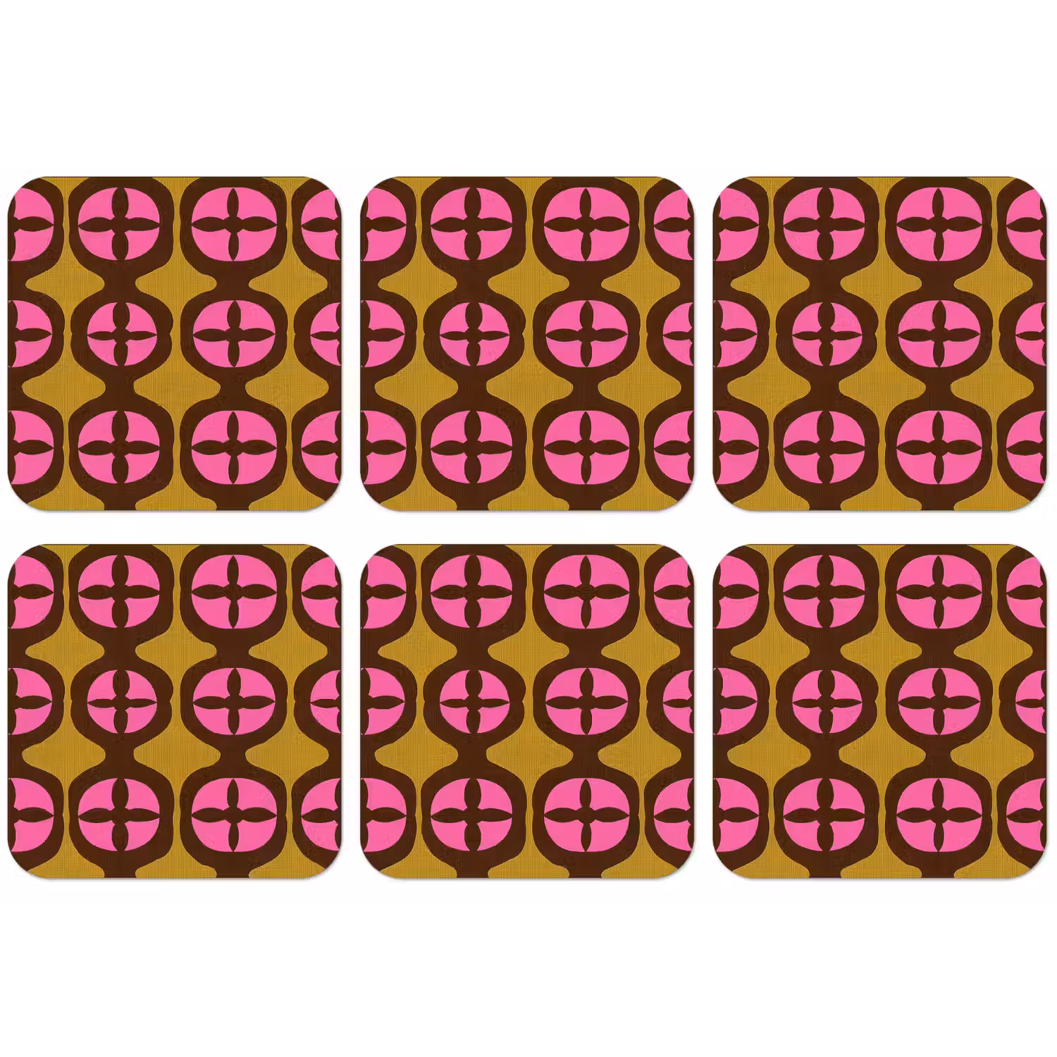 Modern - Patroon - Roze onderzetter kurk middel 366 -zkaufland3dotto