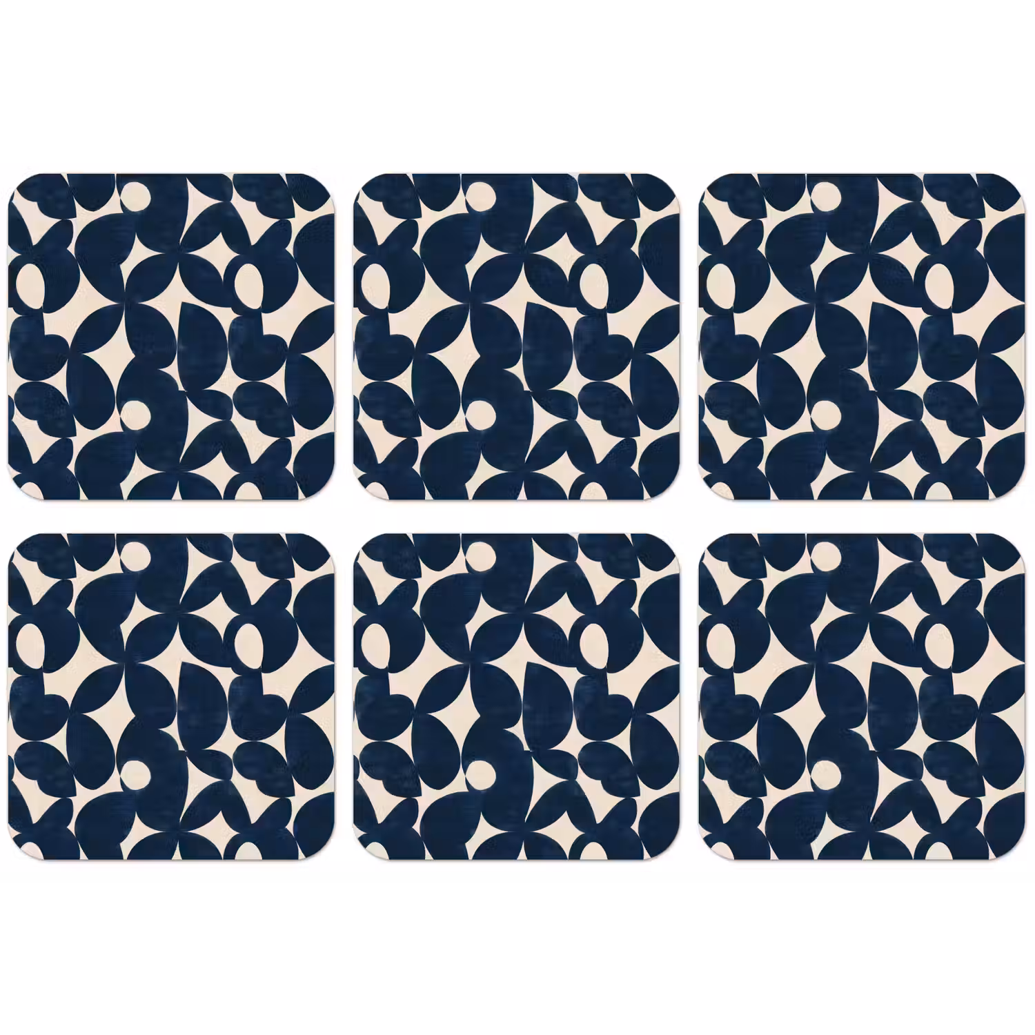 Modern - Geometrisch - Blauw onderzetter kurk middel 366 -zkaufland3dotto
