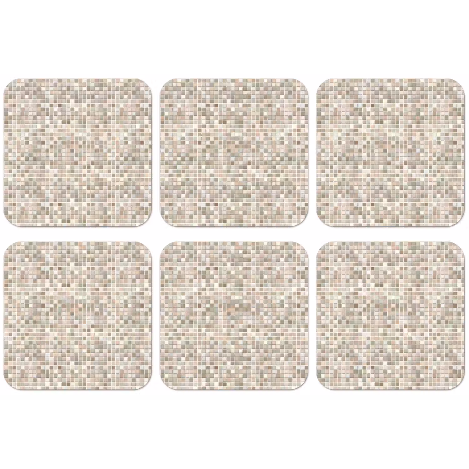 Mozaïek - Patroon- Taupe onderzetter kurk middel 366 -zkaufland3dotto