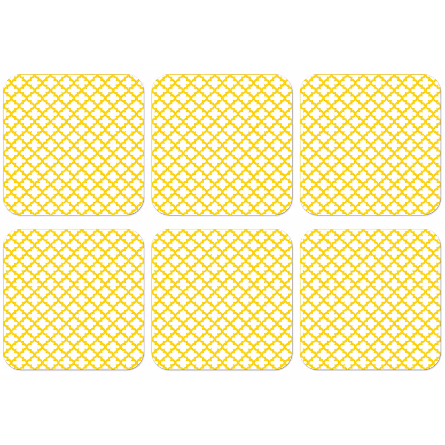 Patroon - Geometrisch - Klassiek - Geel onderzetter kurk middel 366 -zkaufland3dotto