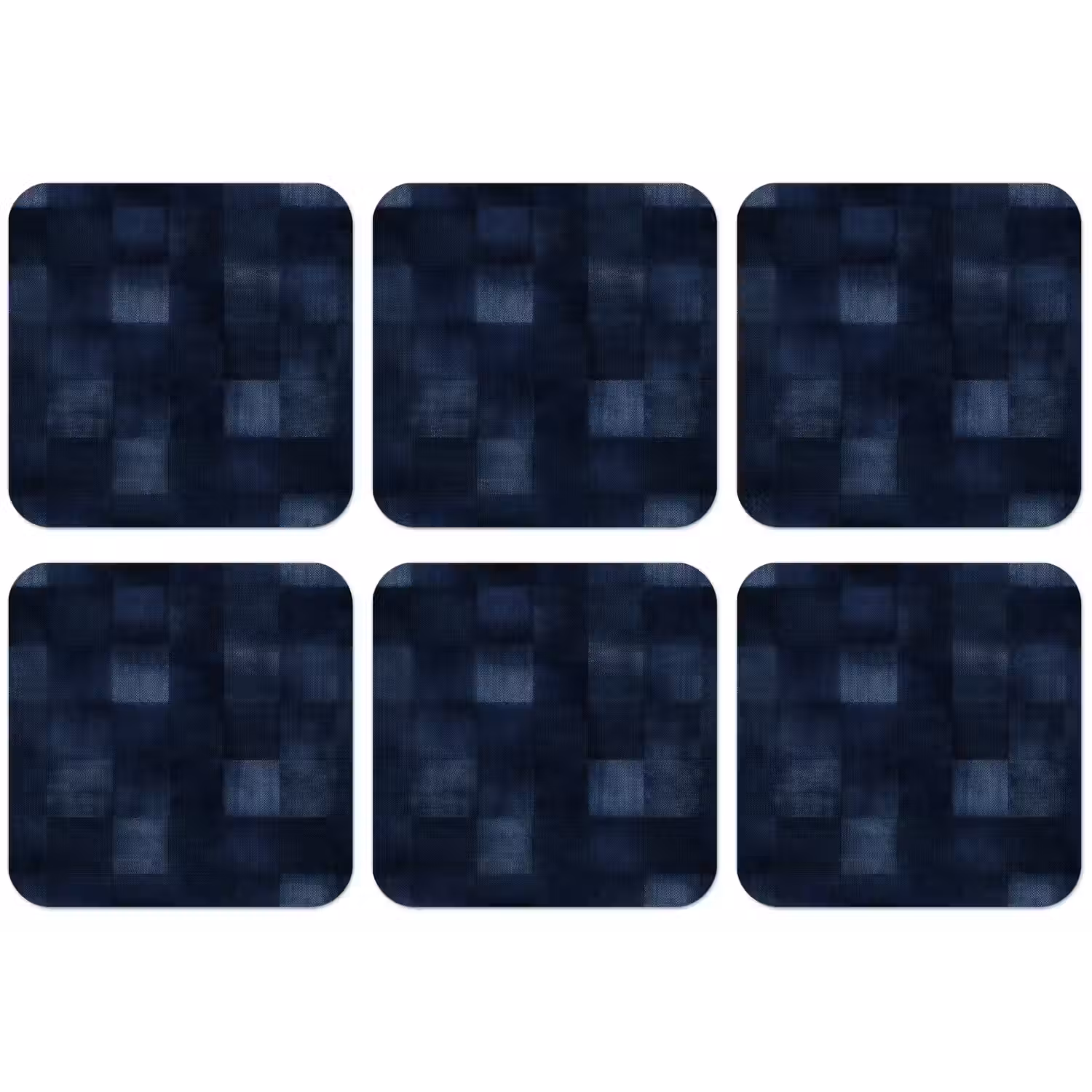 Patroon - Ruit - Marineblauw onderzetter kurk middel 366 -zkaufland3dotto