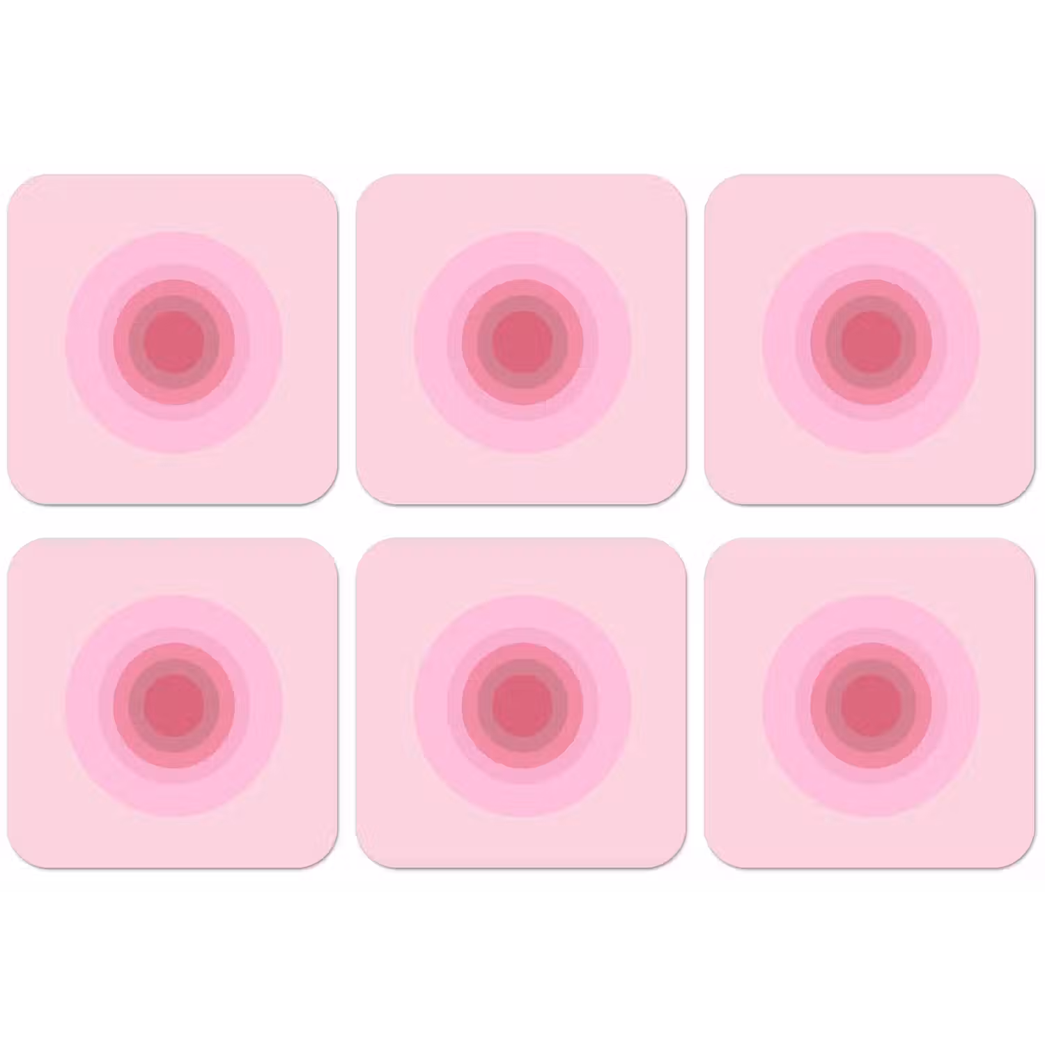Patroon - Cirkels - Abstract - Roze - Modern onderzetter kurk middel -zkaufland3dotto