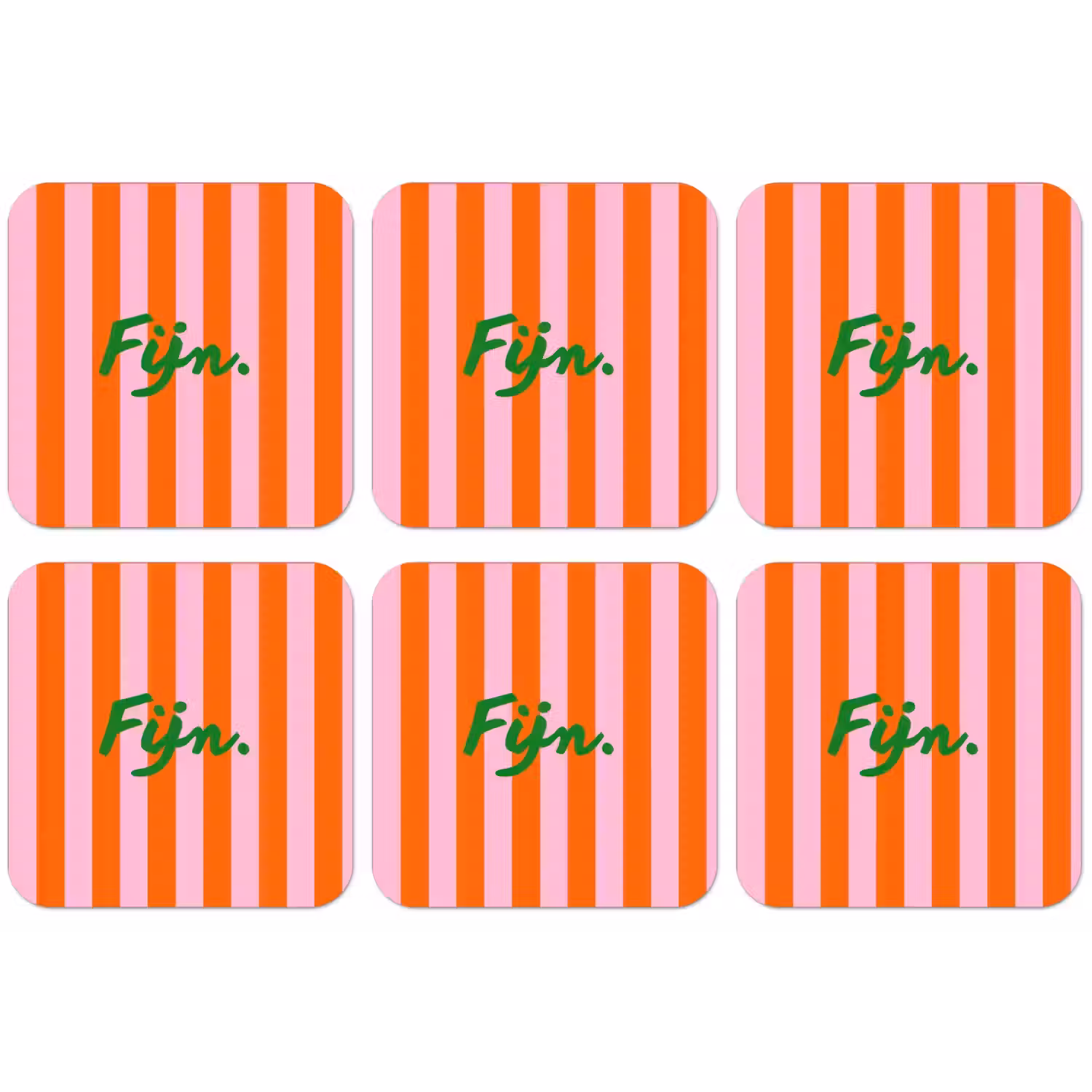 Patroon - Oranje - Fijn - Strepen onderzetter kurk middel -zkaufland3dotto