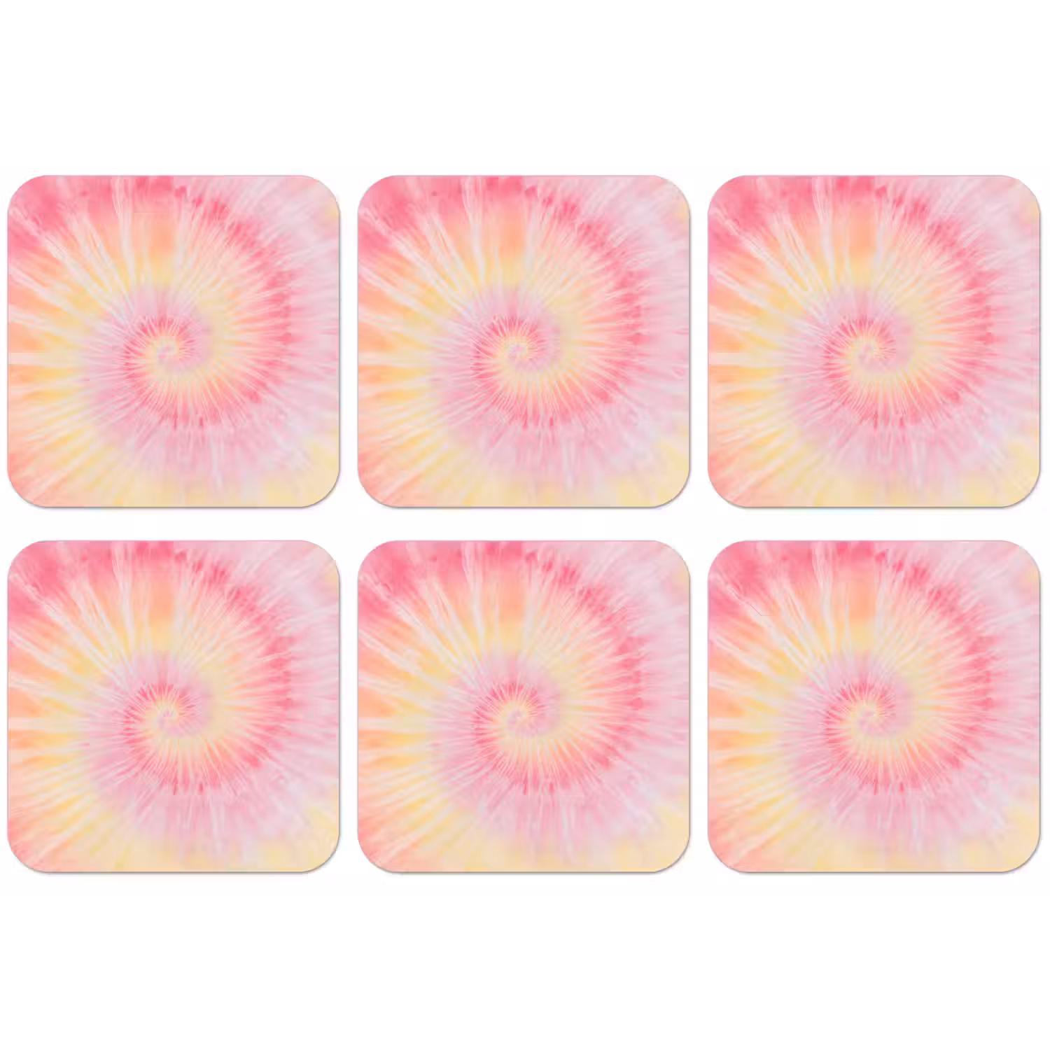 Patroon - Tie Dye - Pasteltinten - Roze onderzetter kurk middel -zkaufland3dotto