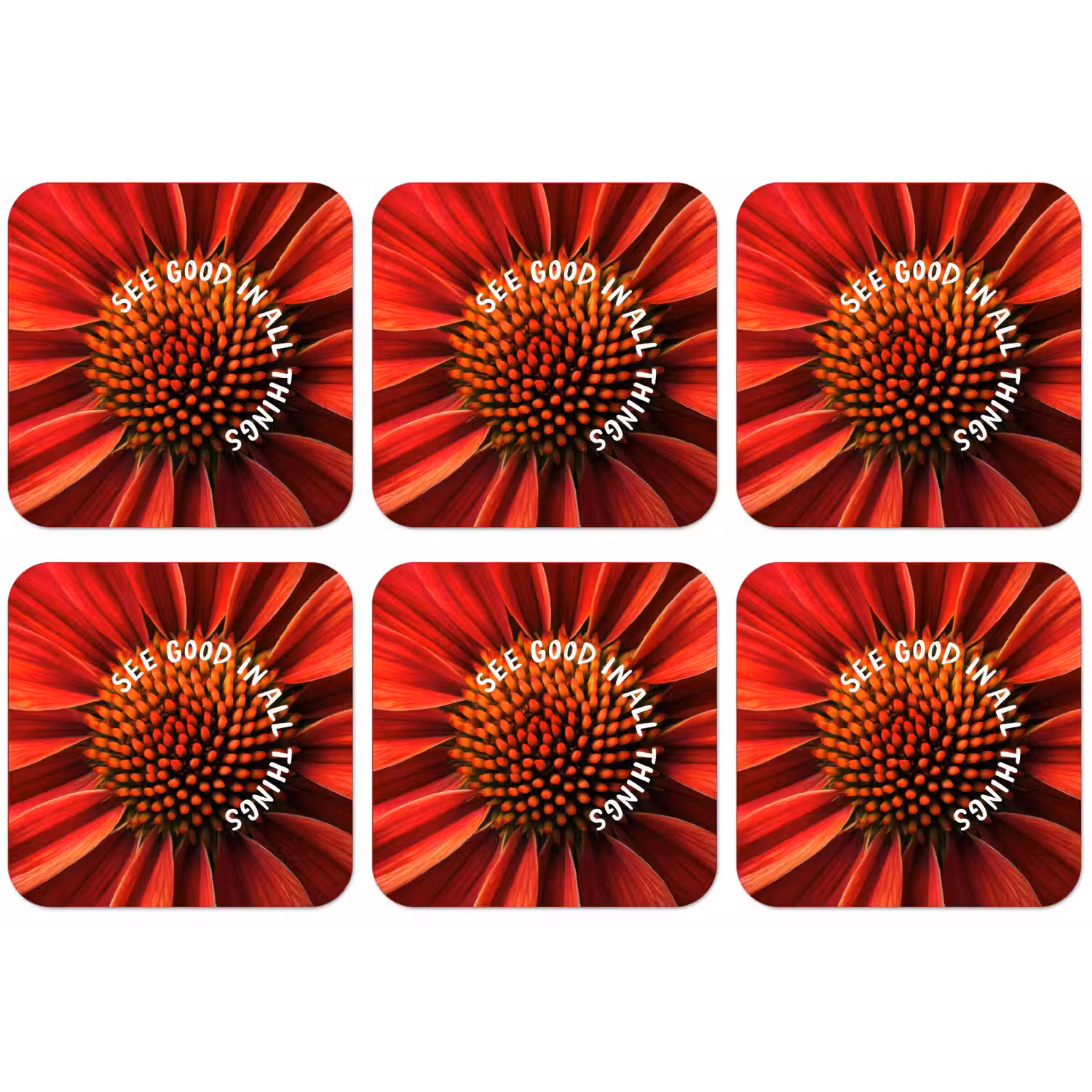 Close up - Bloem - Quote - Rood onderzetter kurk middel -zkaufland3dotto