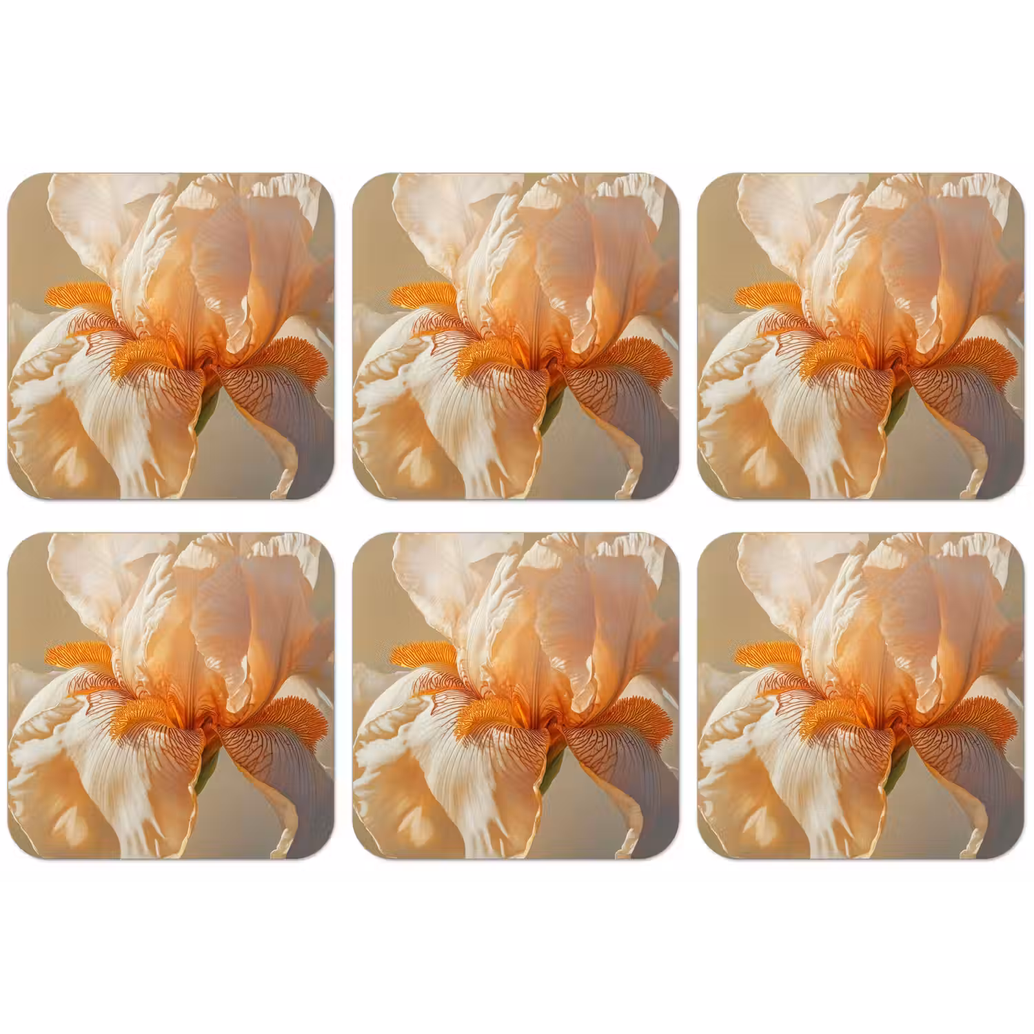 Close up - Oranje - Iris onderzetter kurk middel -zkaufland3dotto
