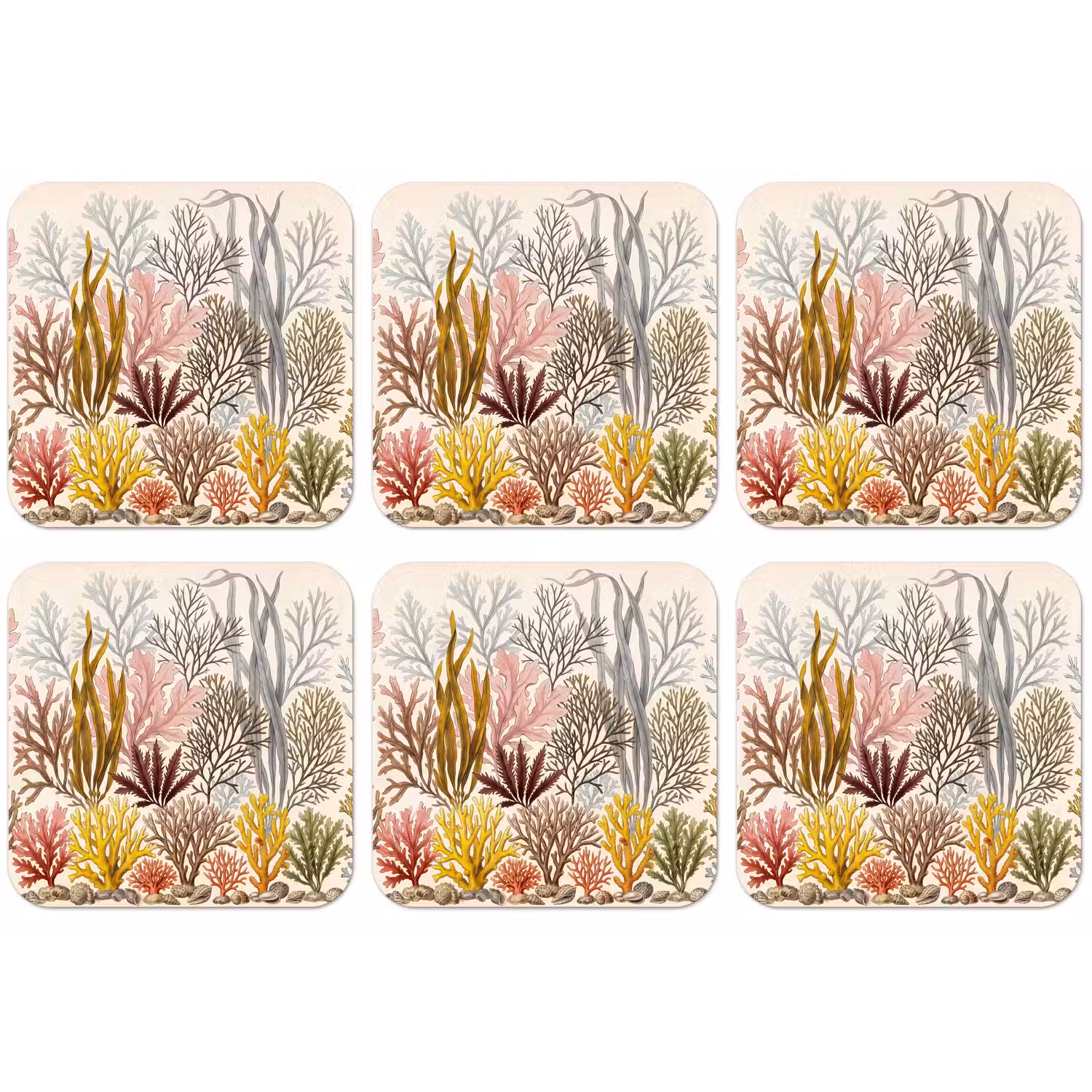 Natuur - Onderwater - Botanisch - Vintage - Kleurrijk onderzetter kurk middel -zkaufland3dotto