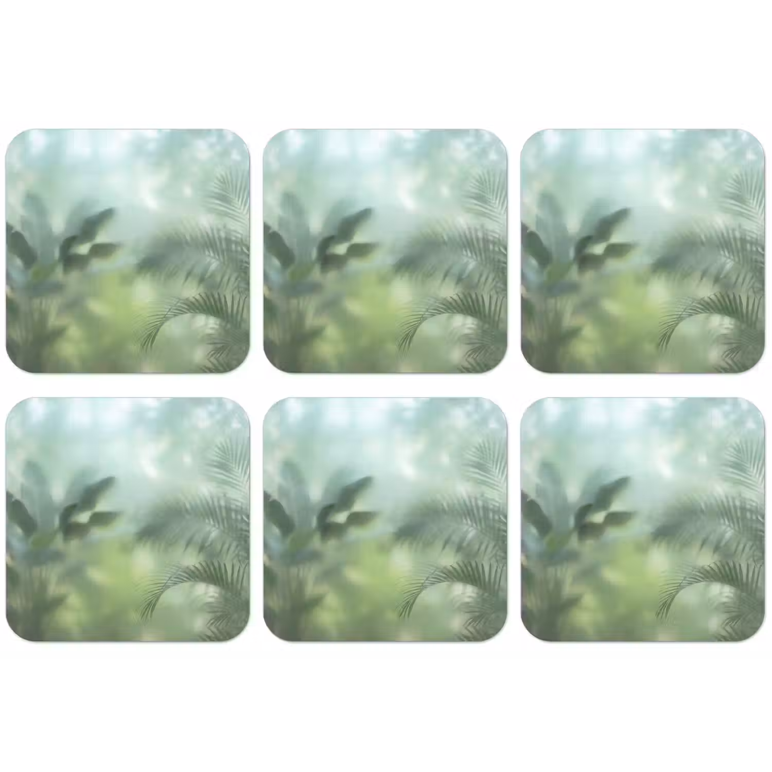 Natuur - Vervaagd - Groen - Abstract - Modern onderzetter kurk middel -zkaufland3dotto