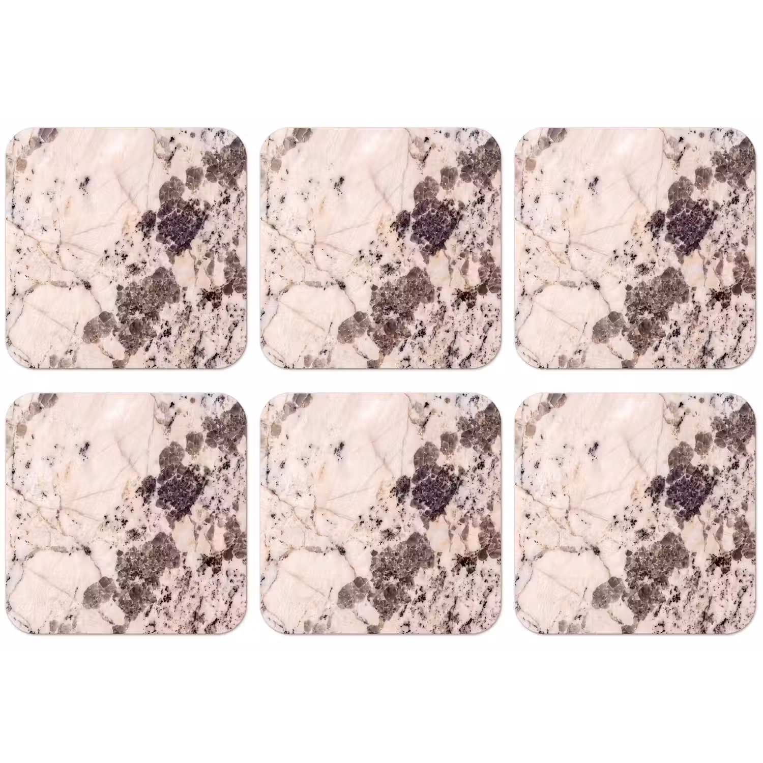 Natuursteen - Patroon - Abstract - Beige - Grijs onderzetter kurk middel -zkaufland3dotto
