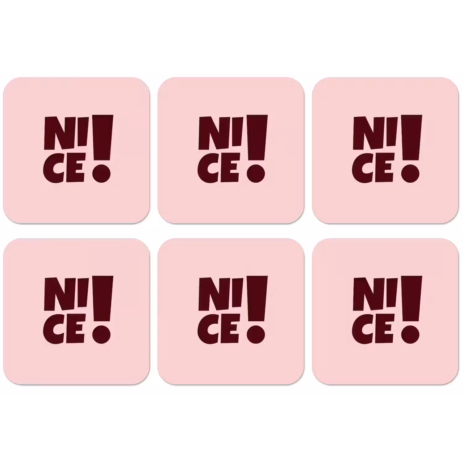 Nice - Uitroepteken - Roze onderzetter kurk middel -zkaufland3dotto