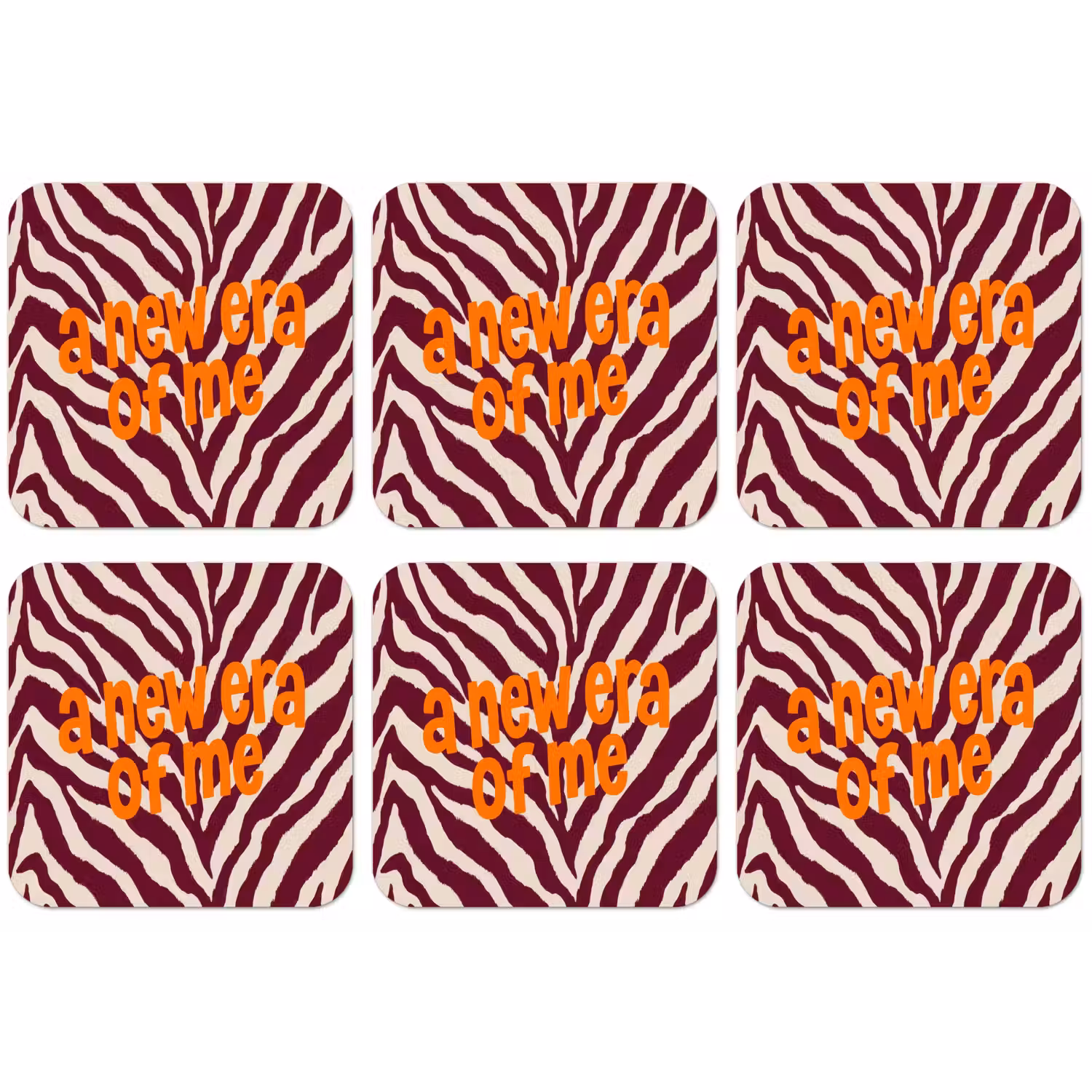 New era - Bordeaux - Zebraprint onderzetter kurk middel -zkaufland3dotto