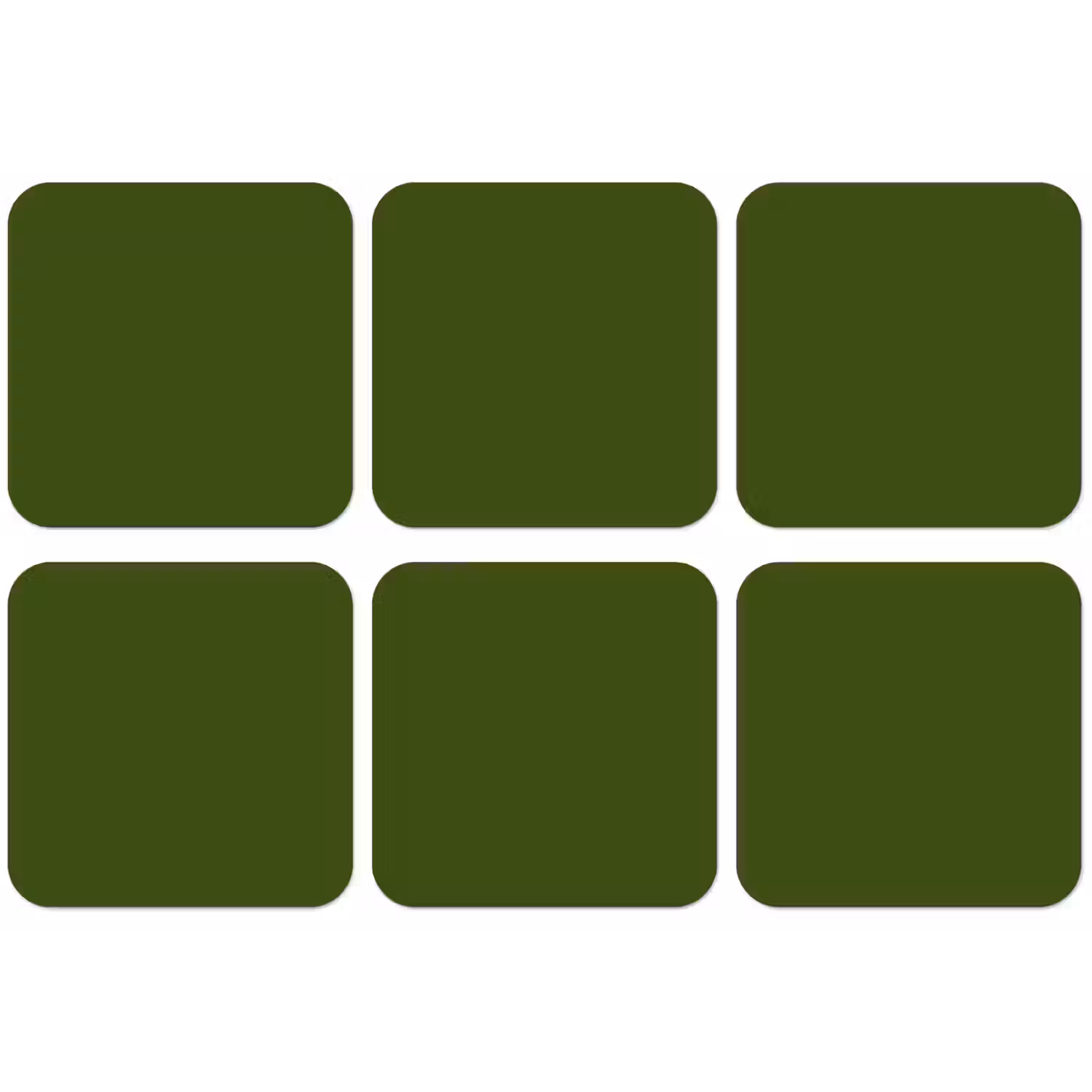 Olive - Drab - Groen onderzetter kurk middel 366 -zkaufland3dotto