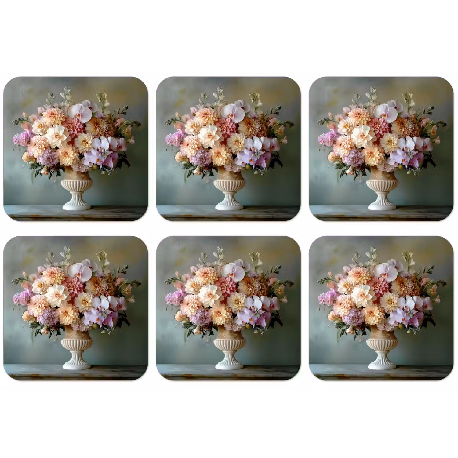 Orchidee - Boeket - Vaas - Bloemen onderzetter kurk middel -zkaufland3dotto