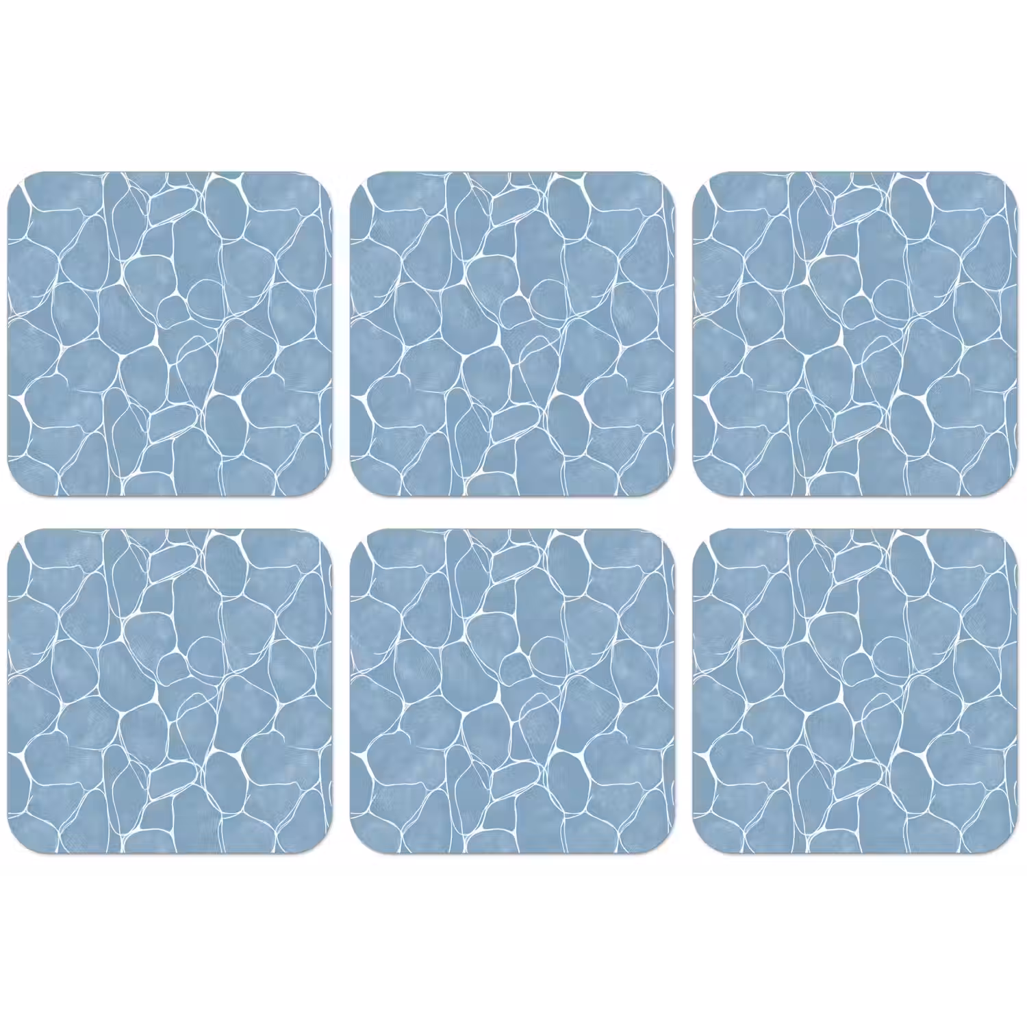 Organisch - Patroon - Blauw onderzetter kurk middel 366 -zkaufland3dotto