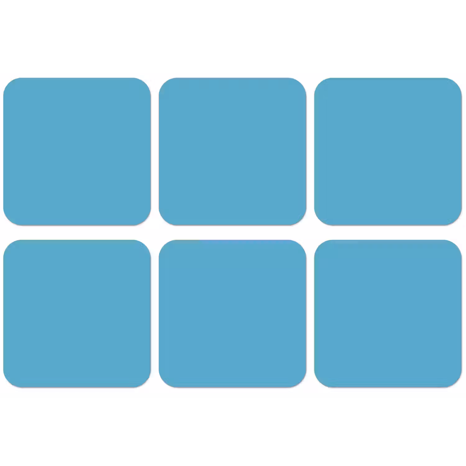 Ocean - Teal - Blauw onderzetter kurk middel 366 -zkaufland3dotto