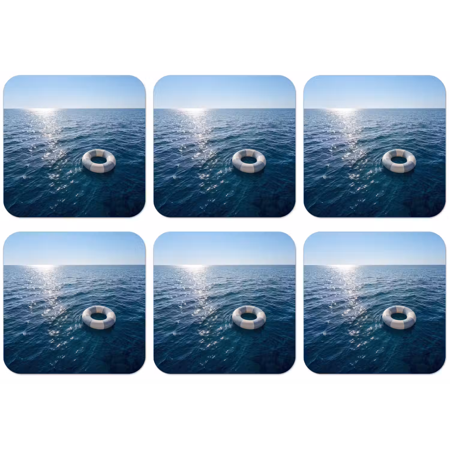 Oceaan - Zwemband - Horizon onderzetter kurk middel -zkaufland3dotto
