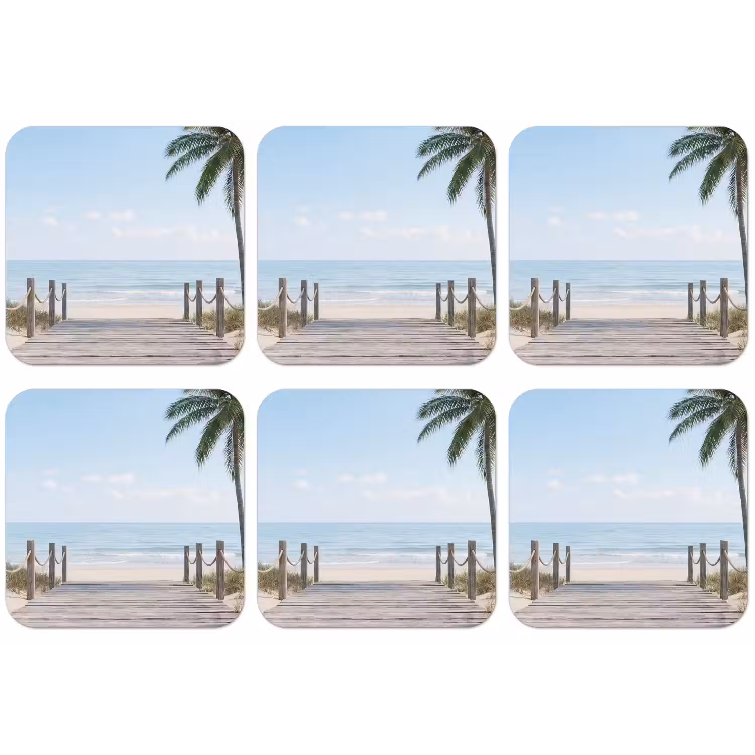 Palmbomen - Pad - Horizon onderzetter kurk middel -zkaufland3dotto