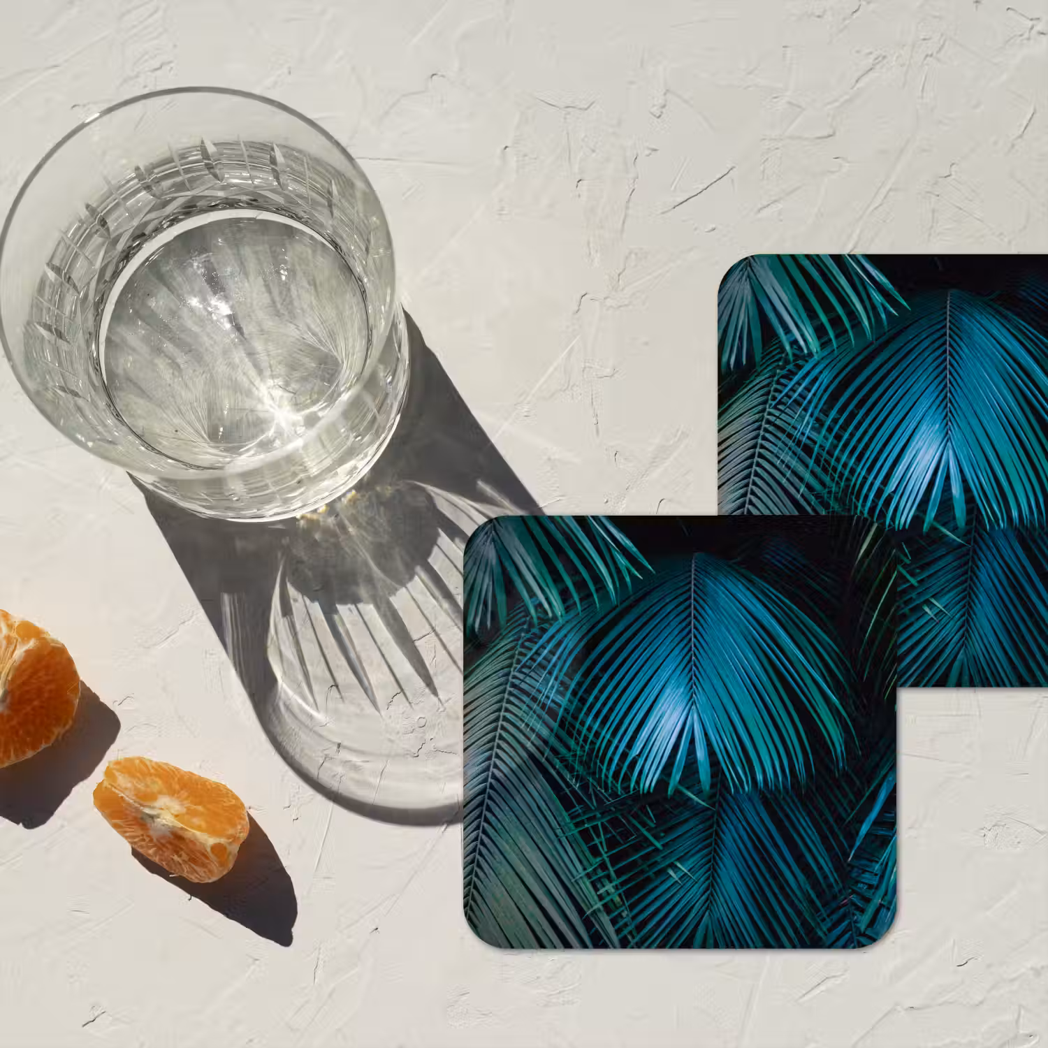 Palmblad - Tropisch - Natuur - Jungle onderzetter kurk middel -sfeer4