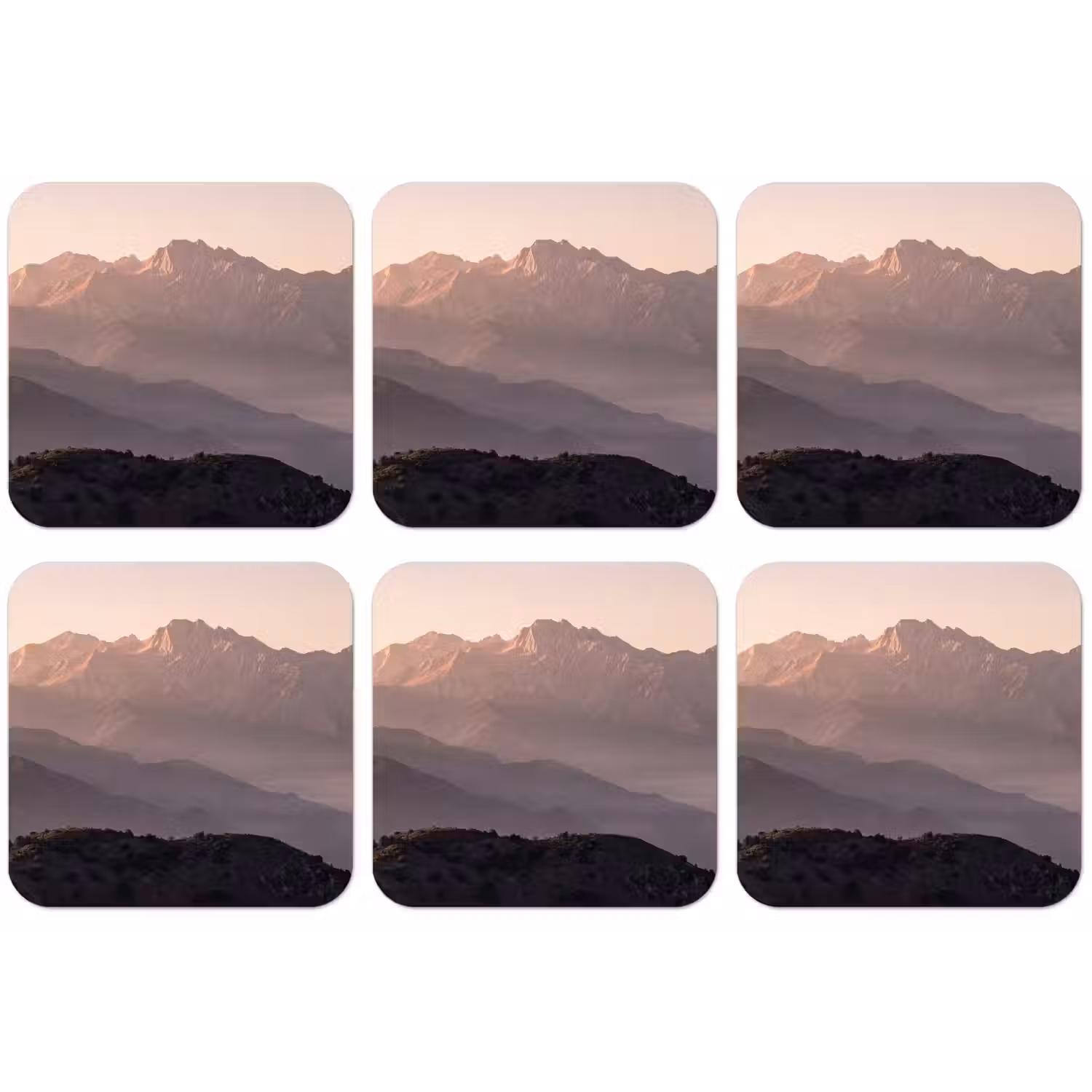 Panorama - Landschap - Bergen onderzetter kurk middel -zkaufland3dotto