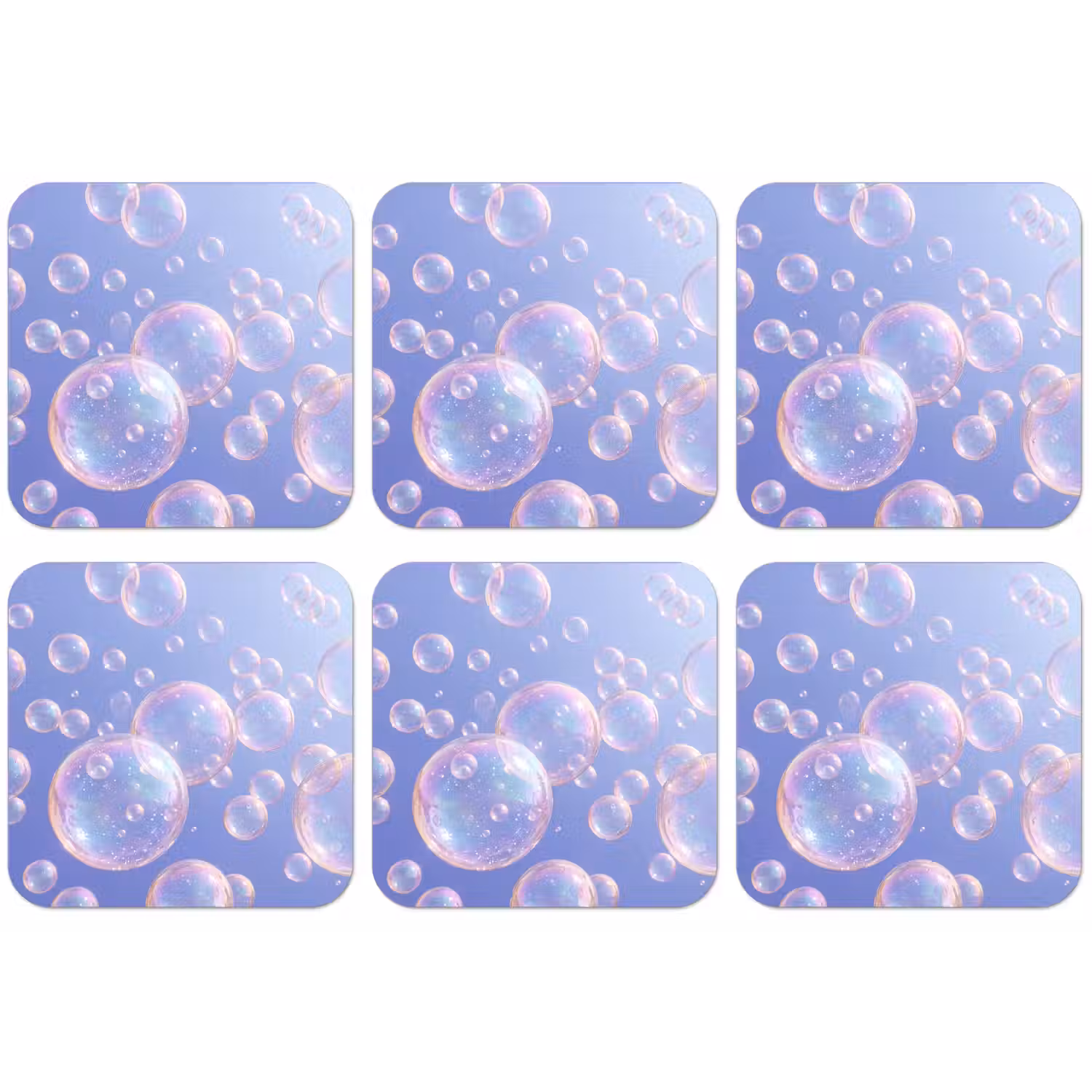 Pastel - Bubbels - Dromerig onderzetter kurk middel -zkaufland3dotto