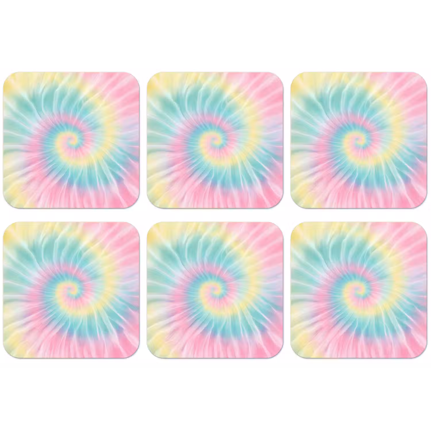Pasteltinten - Tie dye - Roze onderzetter kurk middel -zkaufland3dotto