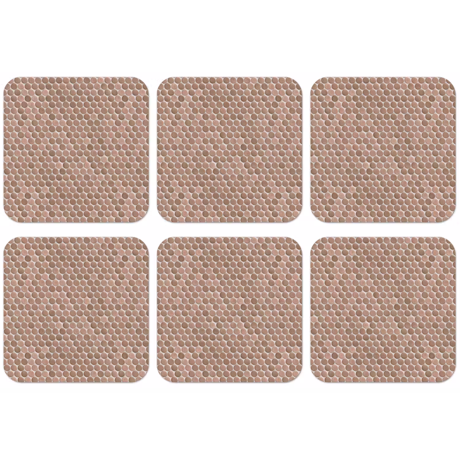 Penny - Mozaïek - Oudroze - Terracotta onderzetter kurk middel 366 -zkaufland3dotto