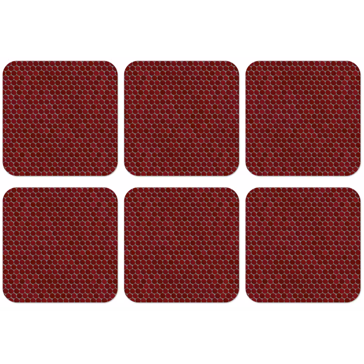 Penny - Mozaïek - Rond - Rood onderzetter kurk middel 366 -zkaufland3dotto