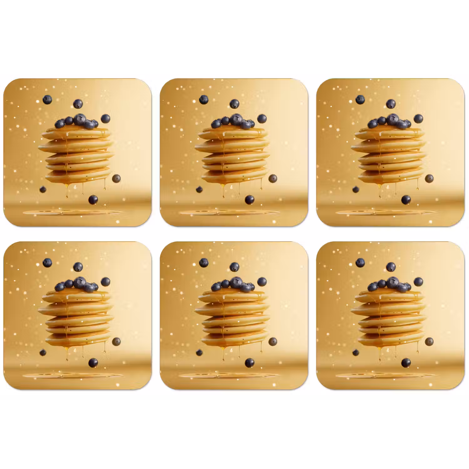 Pannenkoeken - Eten - Honing - Geel onderzetter kurk middel -zkaufland3dotto
