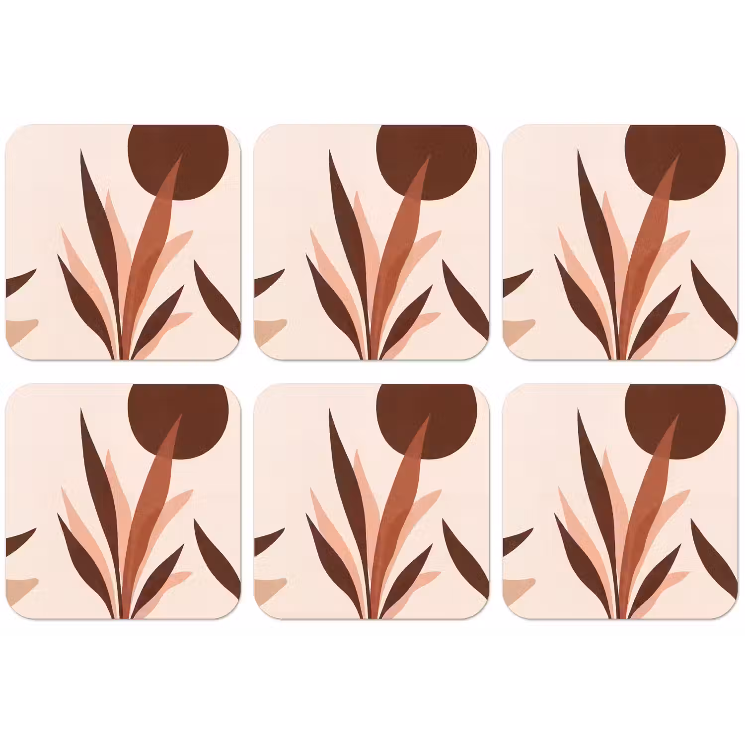 Planten - Abstract - Natuur - Bruin onderzetter kurk middel -zkaufland3dotto