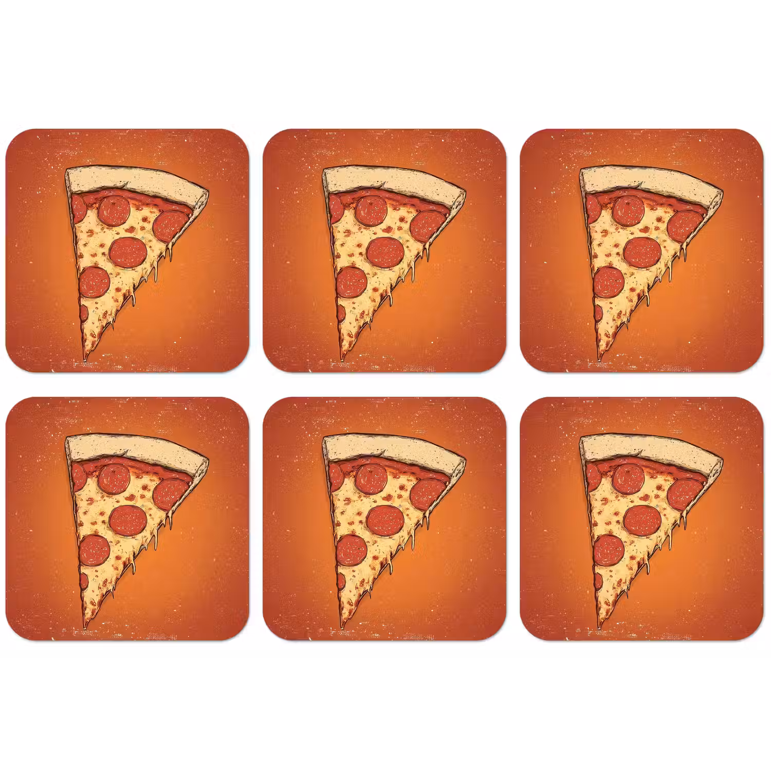 Pizza - Kaas - Rood - Pepperoni onderzetter kurk middel -zkaufland3dotto