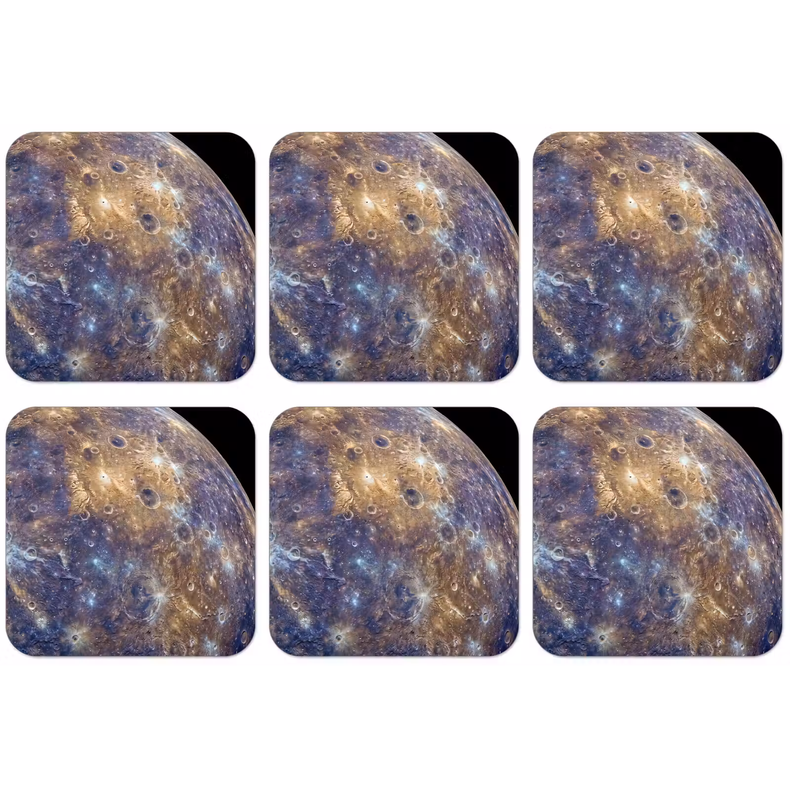 Untersetzer - Planet – Krater – Weltraum - Planeet - Kraters - Ruimte onderzetter kurk middel