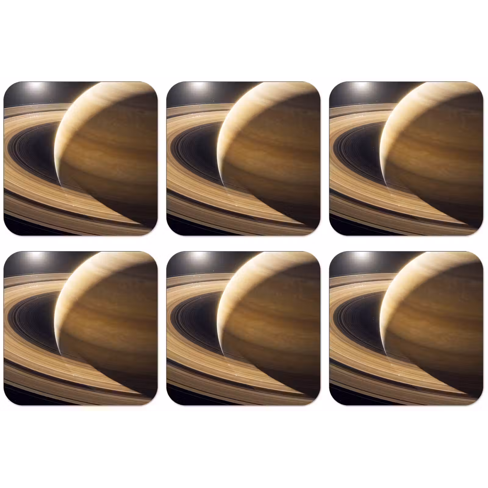 Untersetzer - Planet – Ringe – Weltraum - Planeet - Ringen - Ruimte onderzetter kurk middel