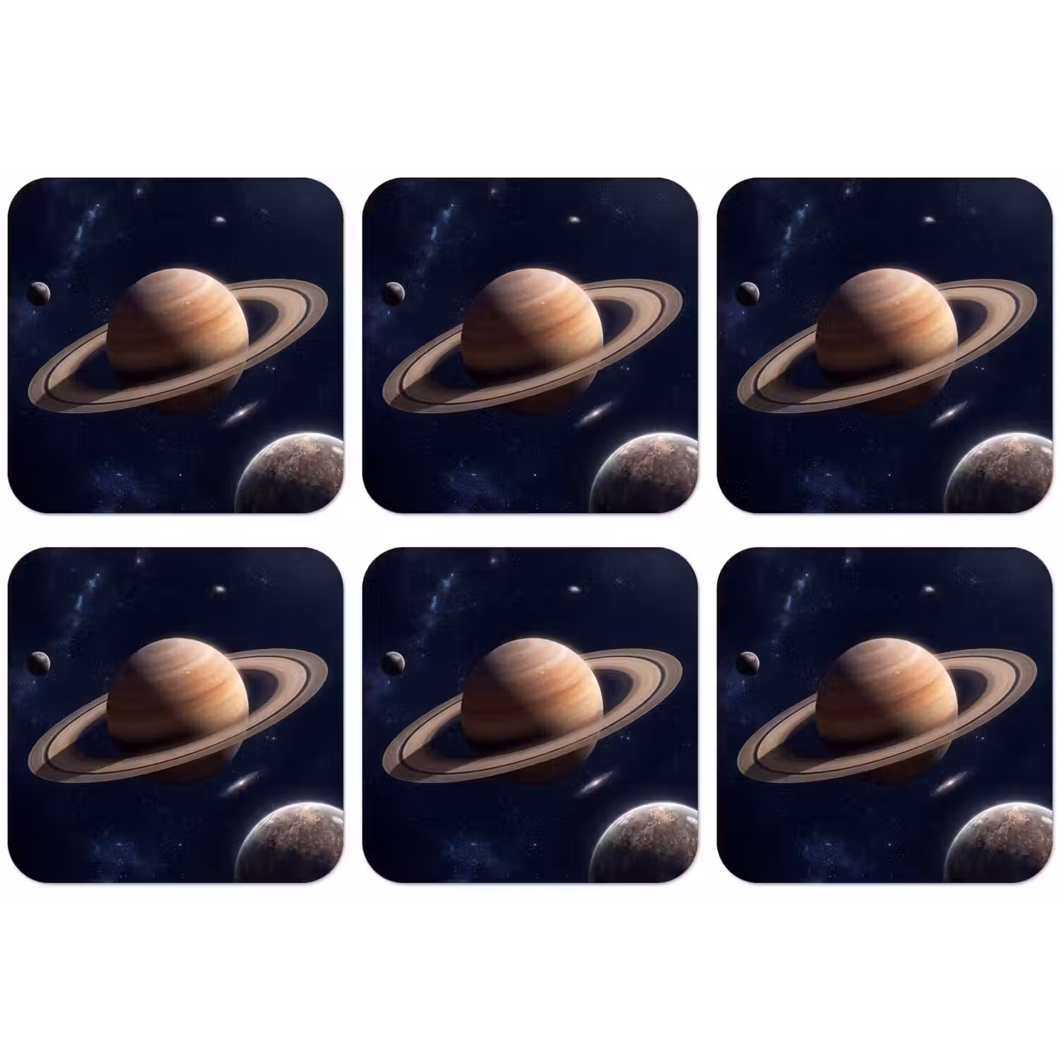Planeten - Saturnus - Ruimte onderzetter kurk middel -zkaufland3dotto